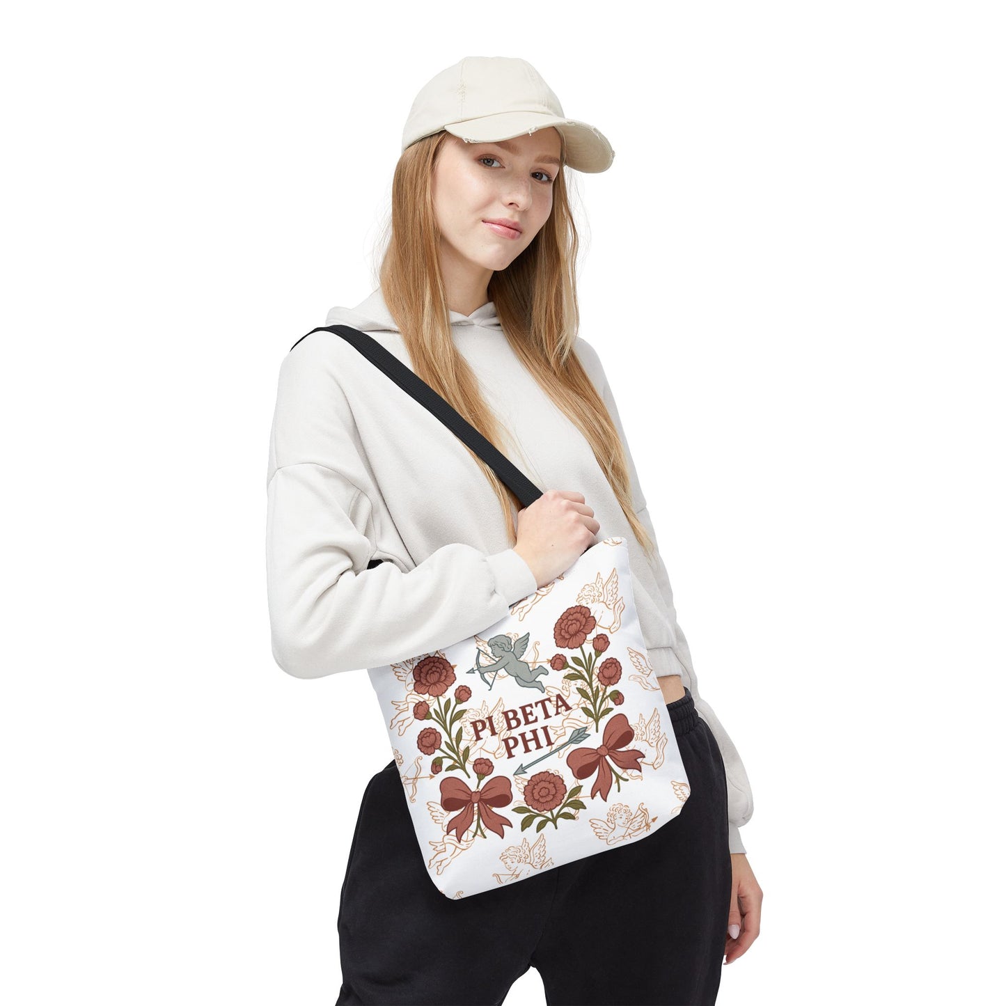 Floral Pi Phi Sorority Tote Bag