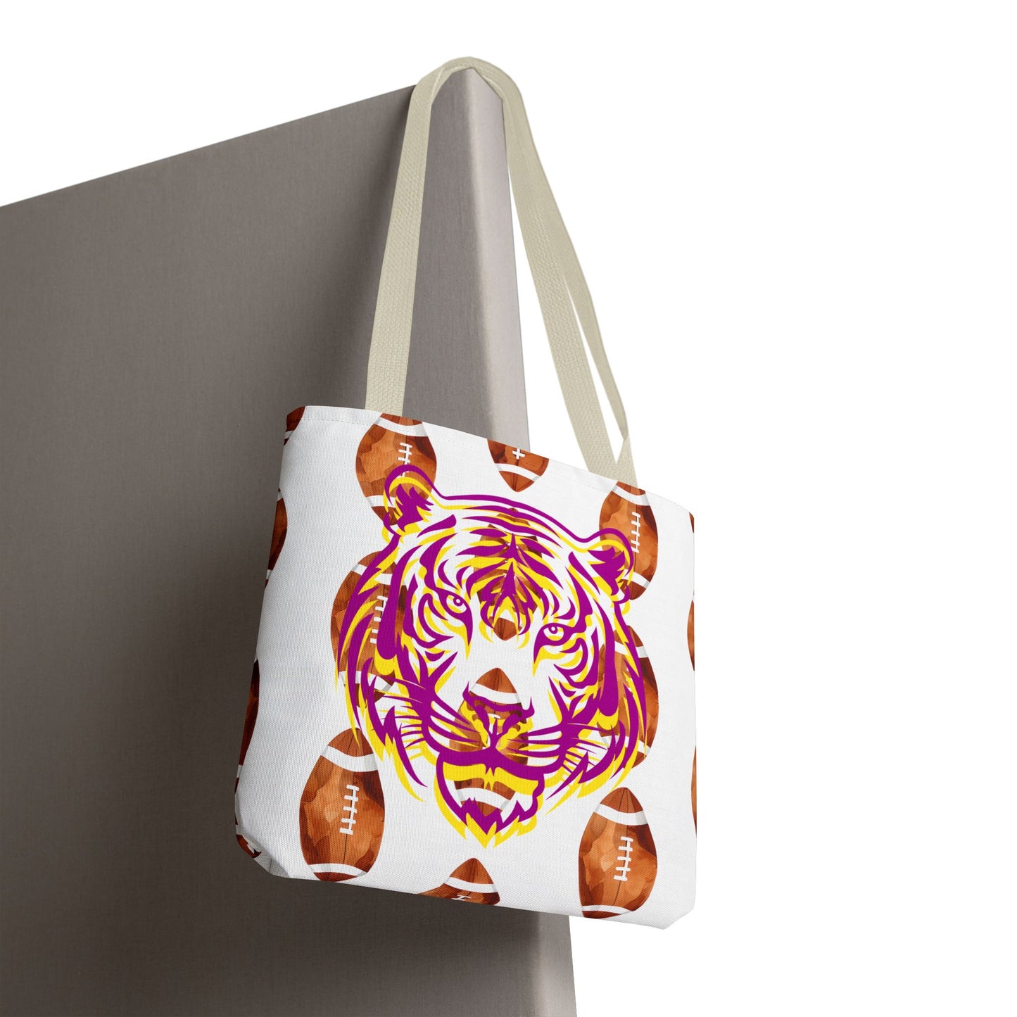 Vibrant Tiger Print Tote Bag - LSU Fans Gift