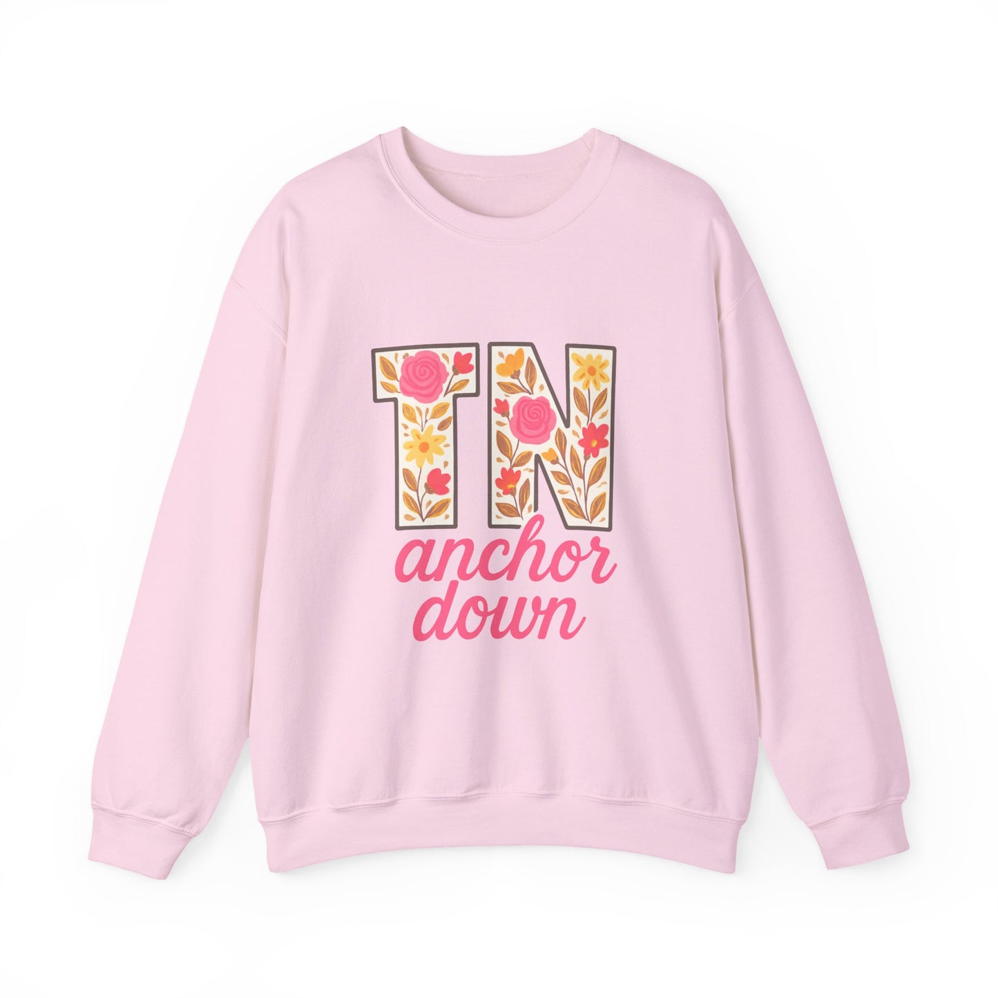 Cozy Floral Crewneck Sweatshirt with TN Design, Cute Gifts for Tennessee Fans, Casual Fall Wear, Perfect for Holidays & Gatherings