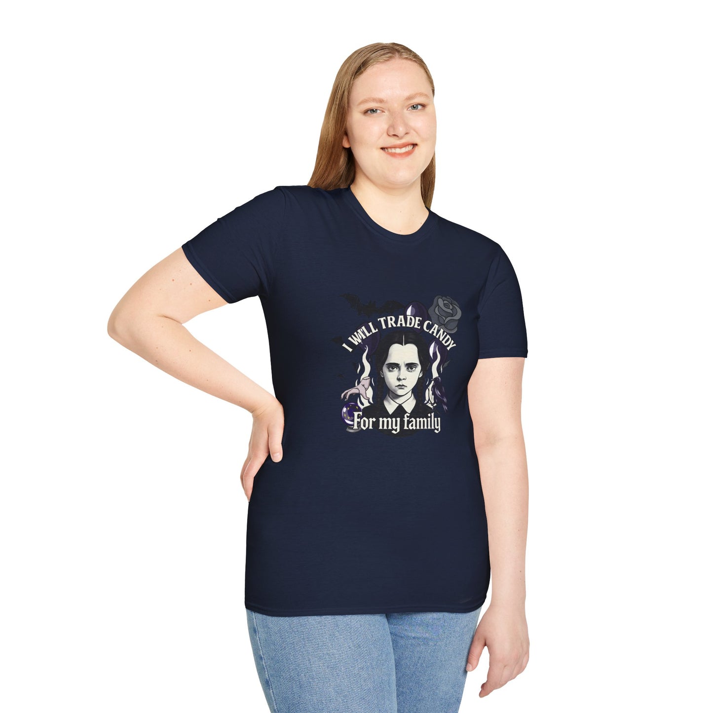 Gothic Family Tribute Unisex Tee - Halloween Dark Aesthetic Apparel