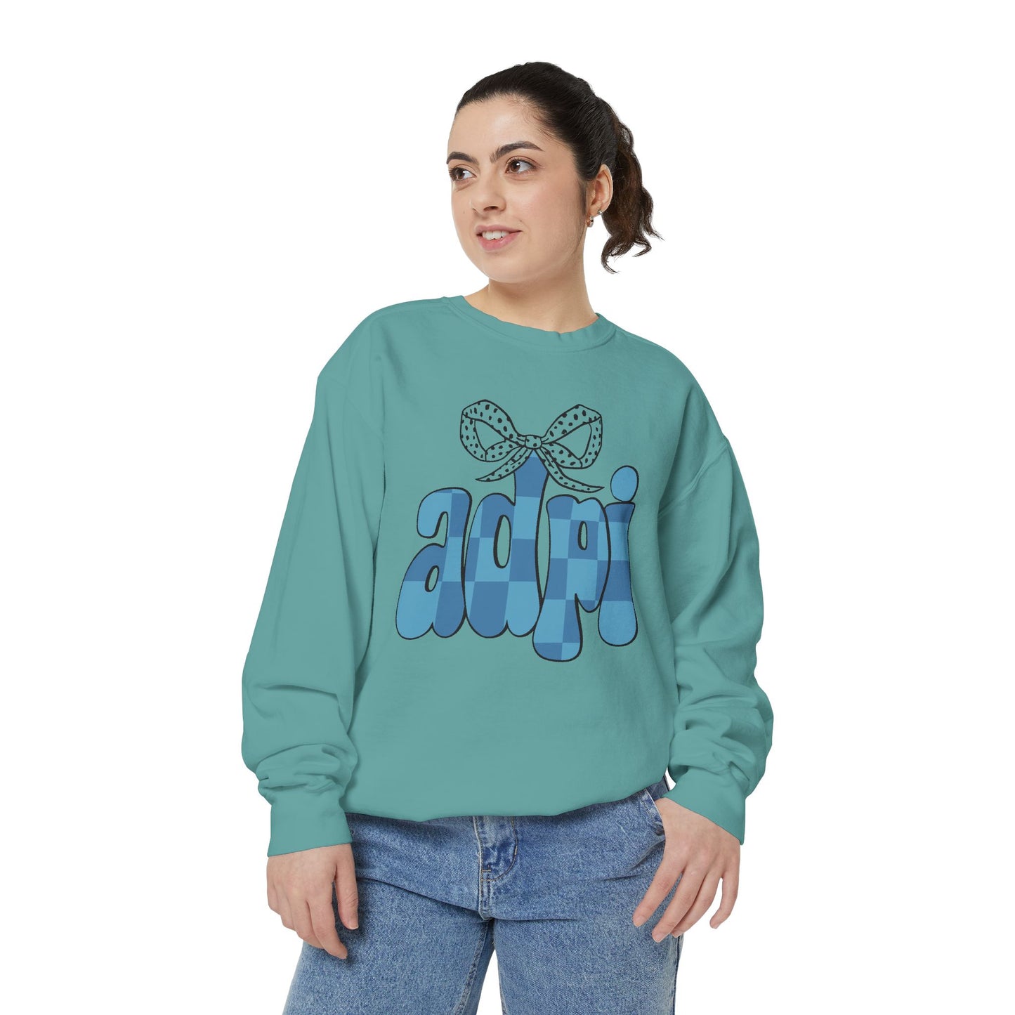 ADeltaPI Bow Design Unisex Sweatshirt - Cozy Casual Wear, comfort colors