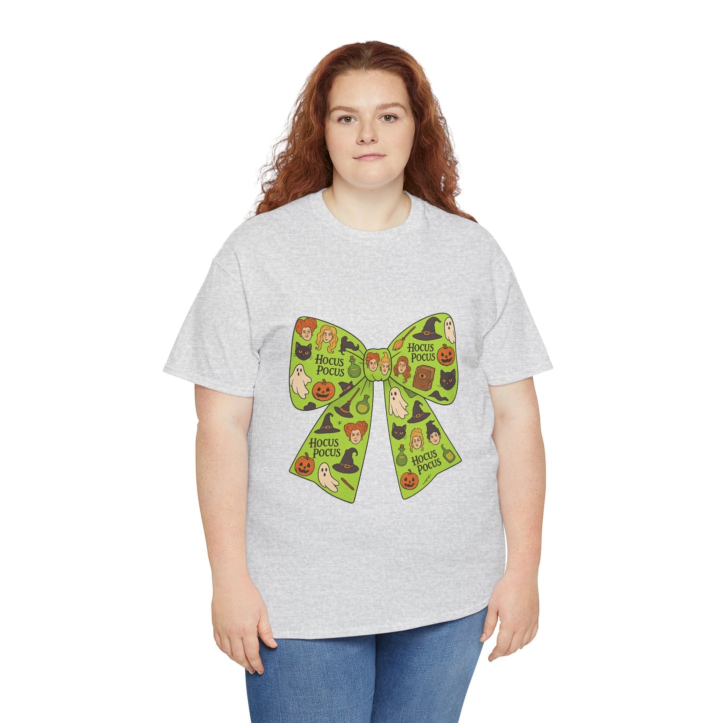 Halloween Graphic Tee, Spooky Season Unisex Shirt, Hocus Pocus Bow Tee, Autumn Style Shirt, Trick or Treat Apparel
