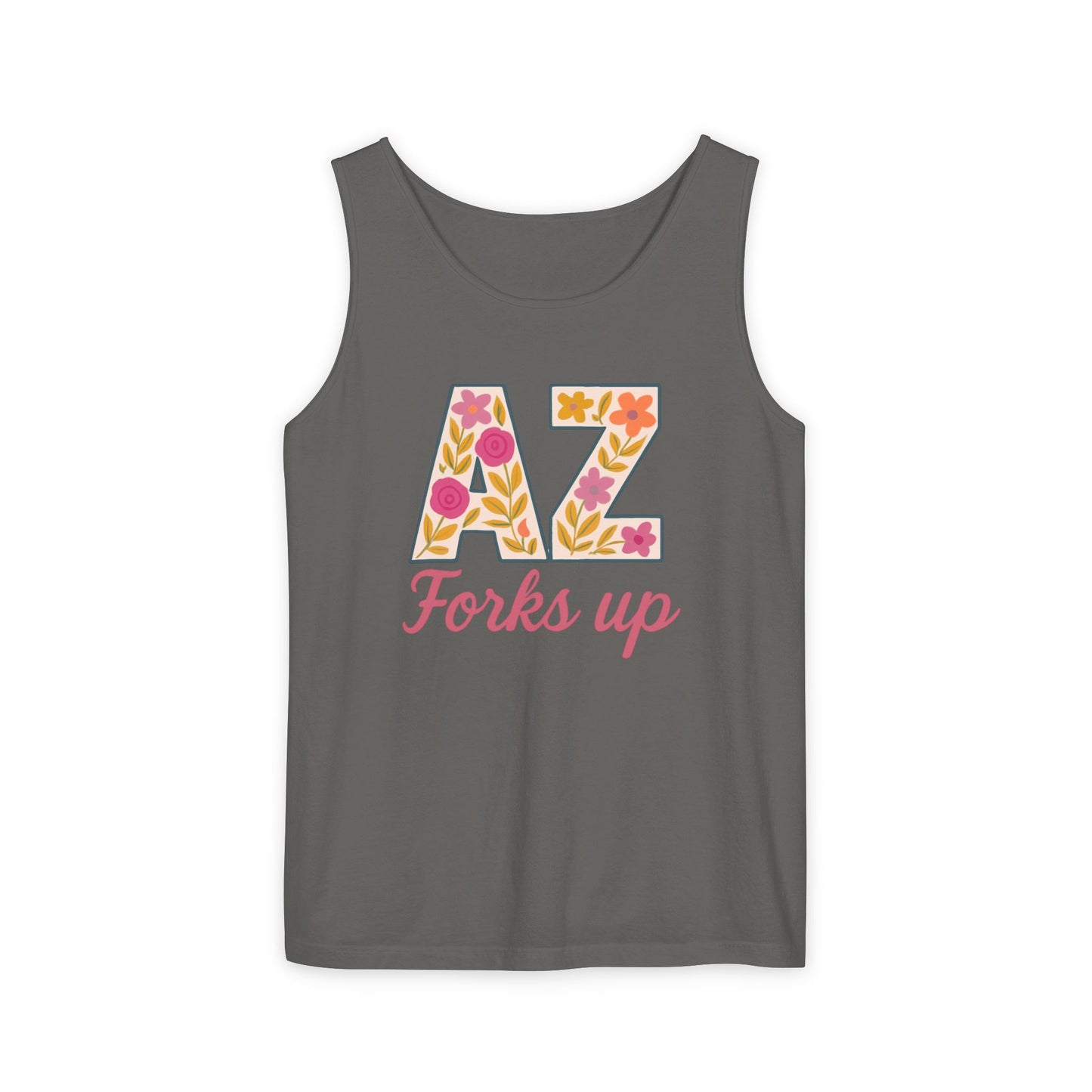 AZ Tank Top - AZ Forks Up Apparel, Summer Wear, Vacation Top, Travel Essentials, Gifts for Arizonans, Sun devils, comfort colors, graduation gift