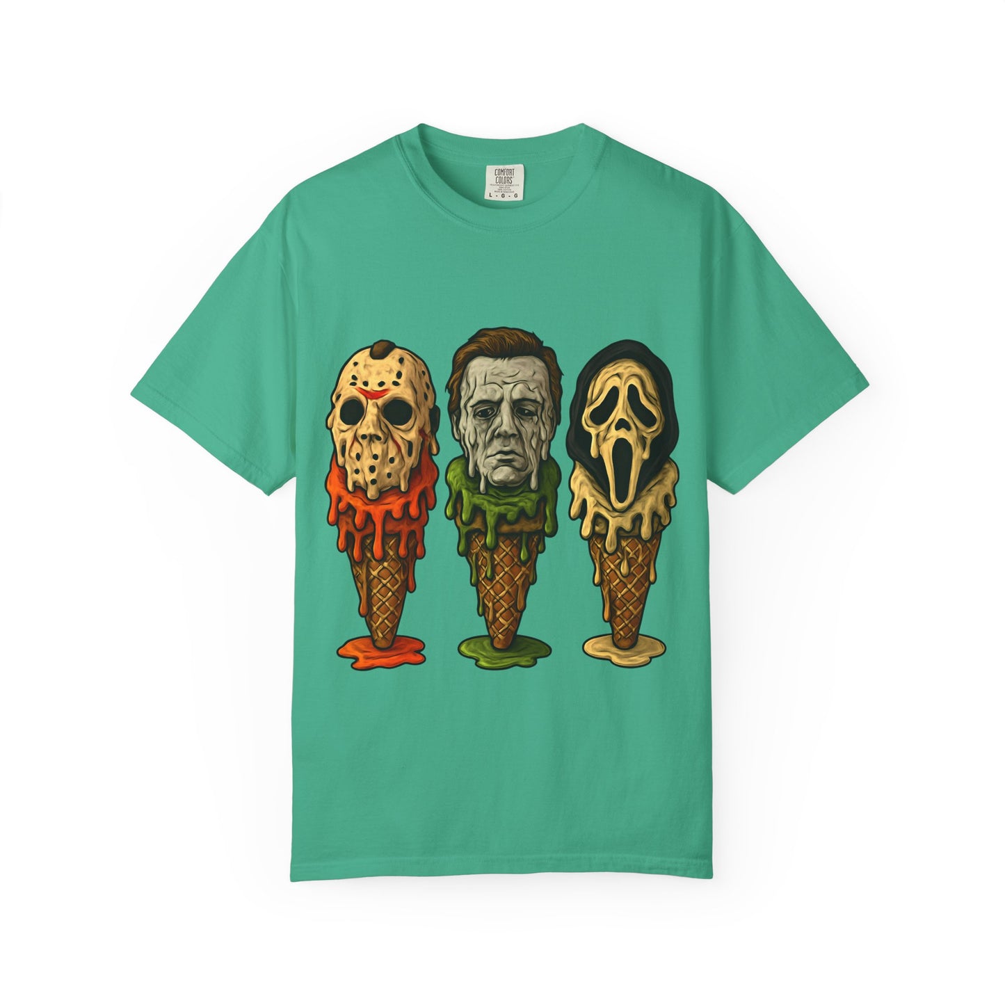 Halloween Horror Movie T-Shirt with Iconic Characters, Unisex Casual Tee for Gifting, Summer Fun, Halloween Costume, Movie Lovers