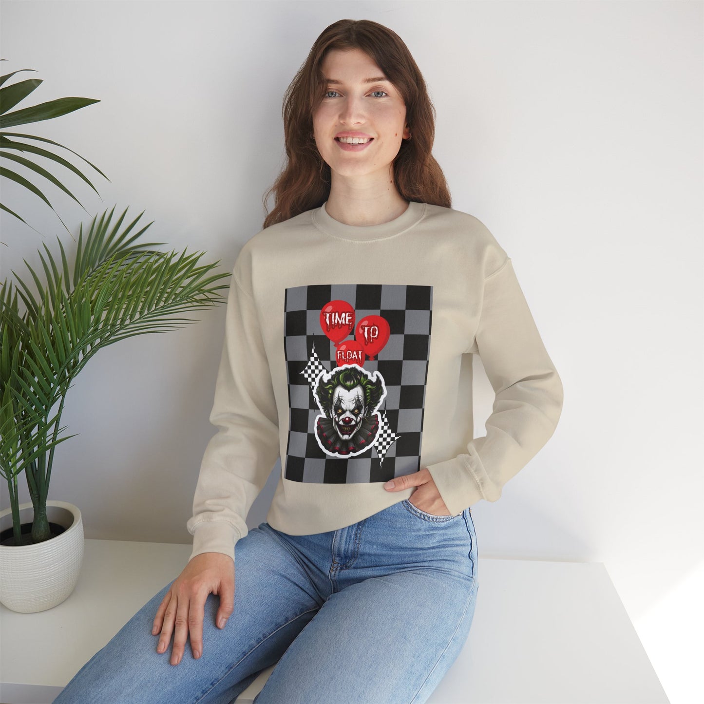 Horror Fan Crewneck Sweatshirt - Time To Float, Love It Or Leave It