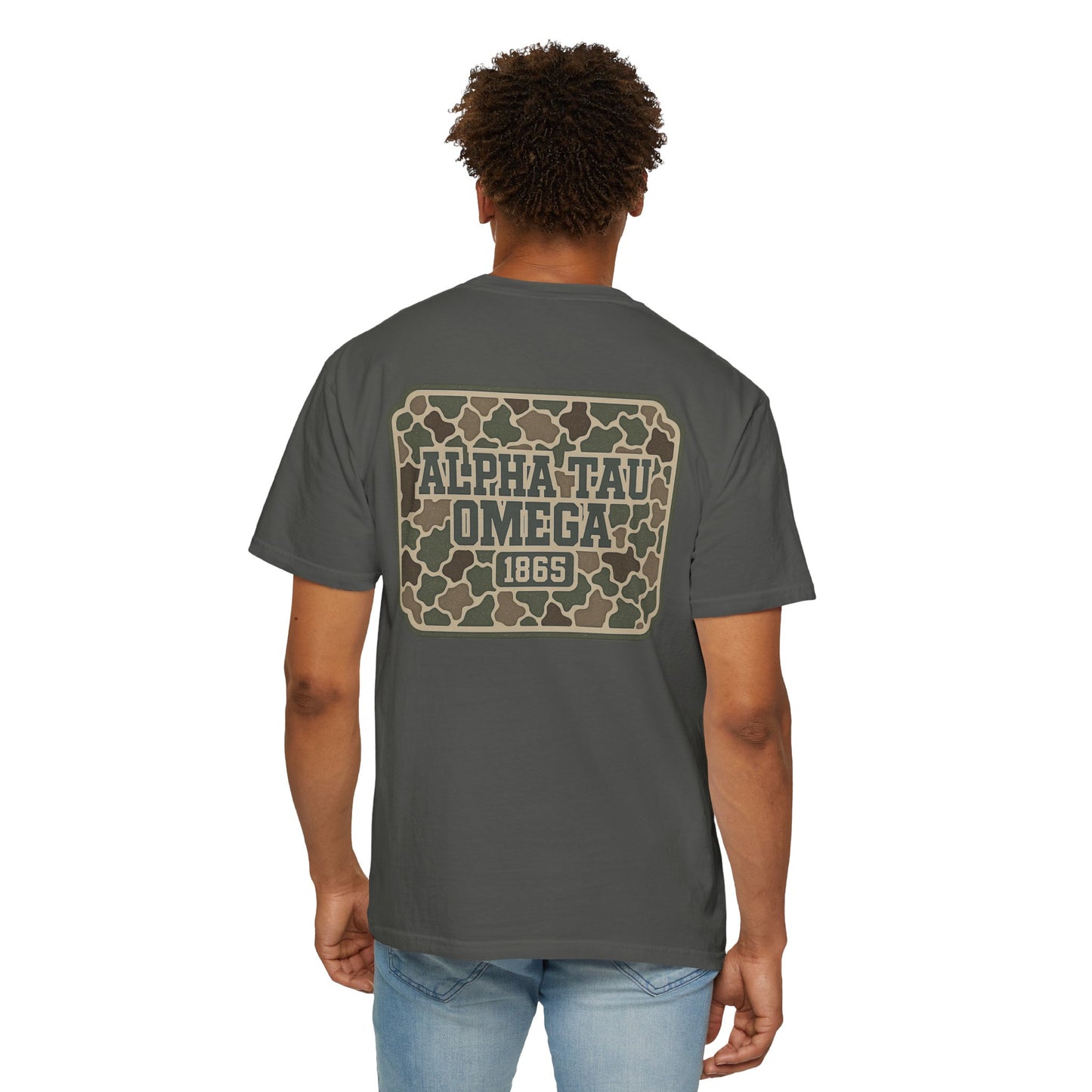 AlphaTauOmega Garment-Dyed T-shirt | Unisex Casual Tee for Fraternity Events, Gifts, College Life, Brotherhood, Greek Life