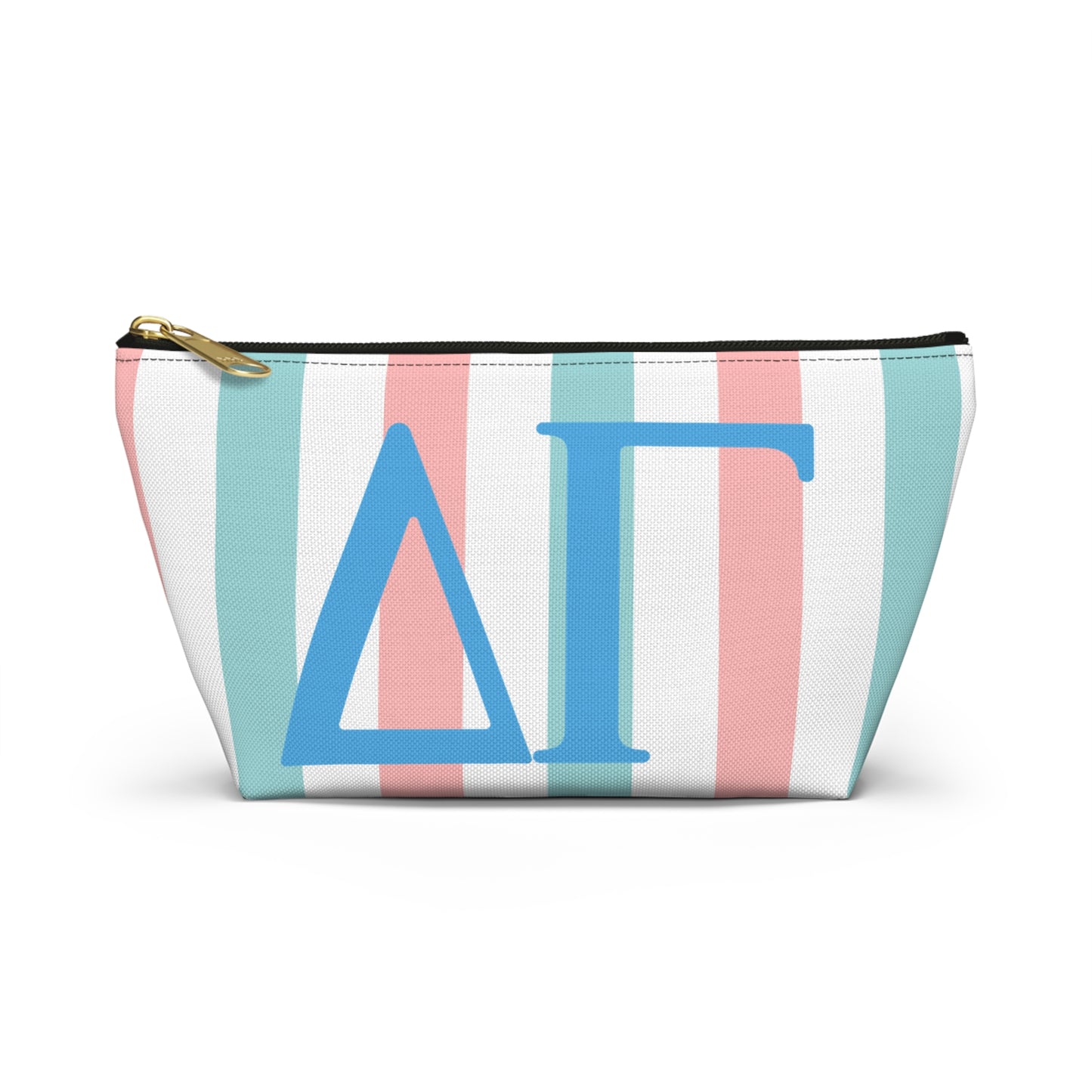 DG Greek Letter Accessory Pouch, Makeup Bag, Travel Toiletry Organizer, Personalized Gift, Sorority Essentials, Deltas, Greek Life