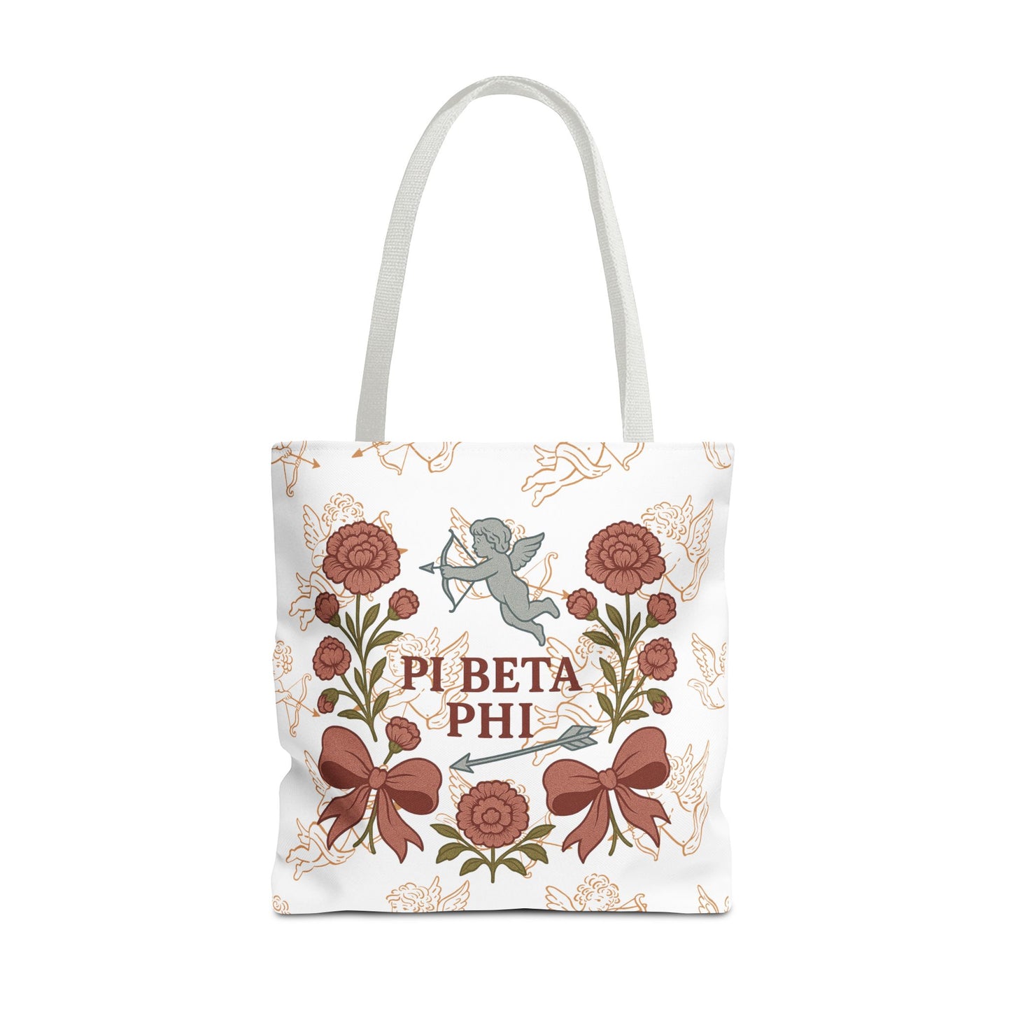 Floral Pi Phi Sorority Tote Bag