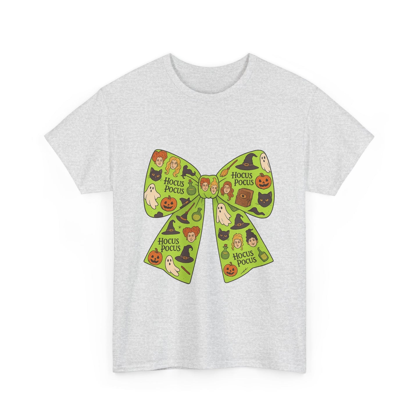 Halloween Graphic Tee, Spooky Season Unisex Shirt, Hocus Pocus Bow Tee, Autumn Style Shirt, Trick or Treat Apparel