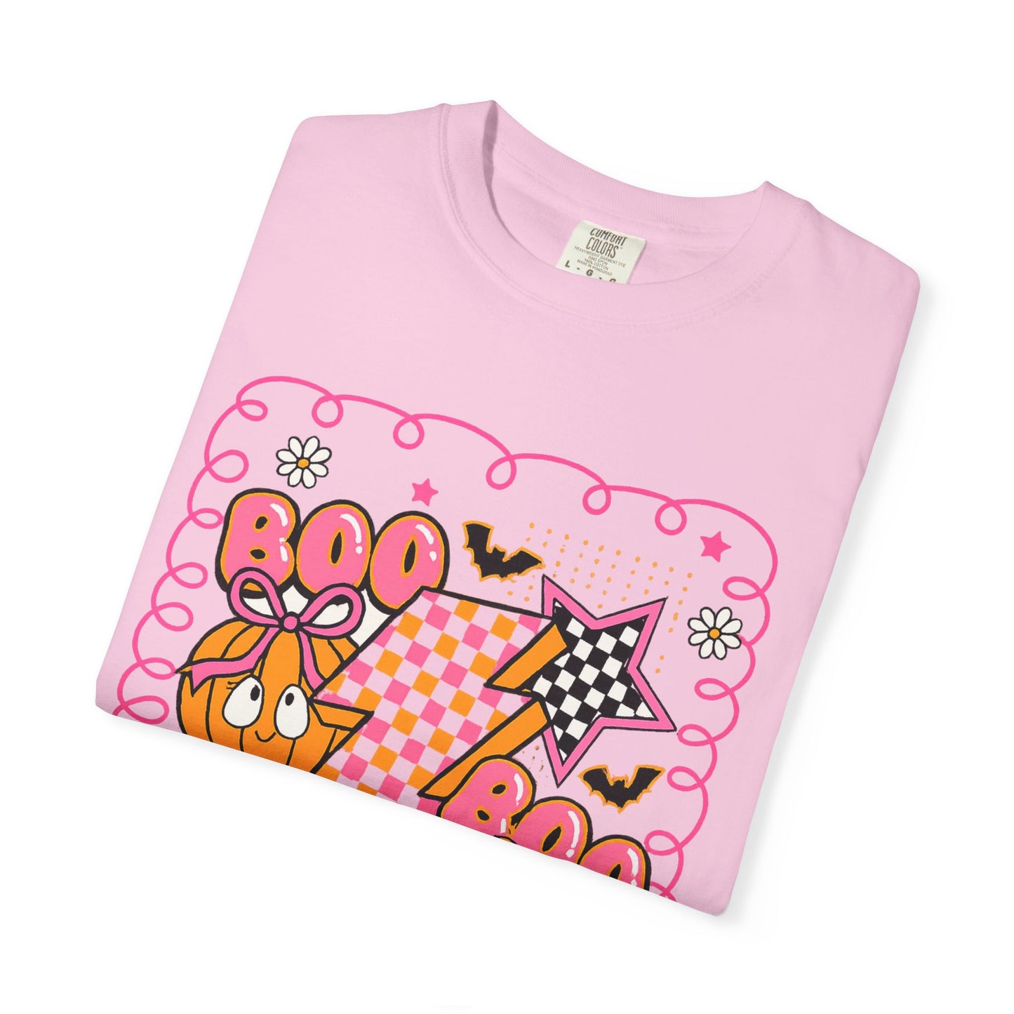 Retro Design Orange & Pink Unisex Halloween T-Shirt