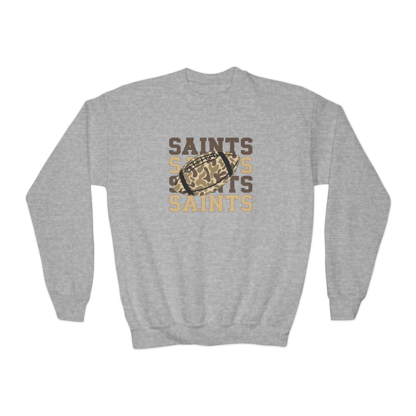 Youth Saints Crewneck Sweatshirt, Cozy Youth Sweatshirt, Sports Team Apparel, Perfect for Game Day, Gift for Young Fans