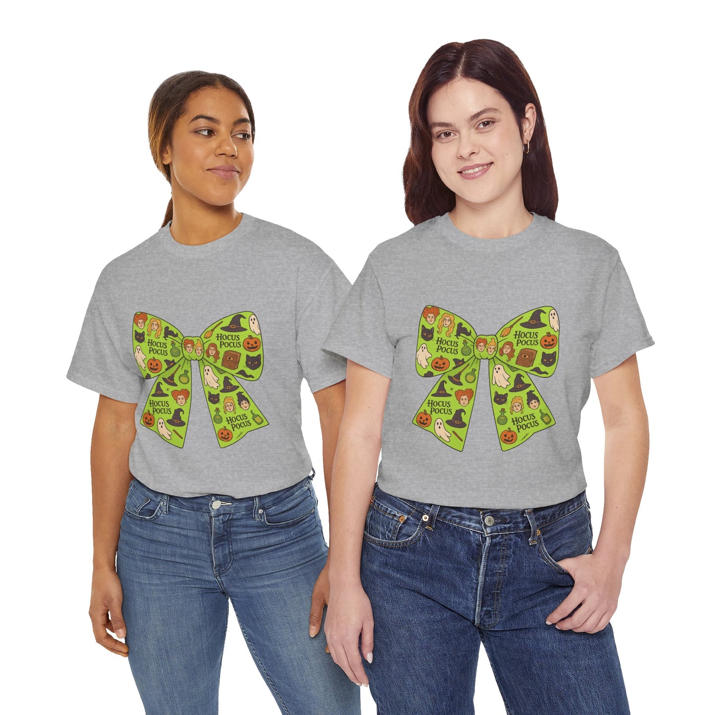 Halloween Graphic Tee, Spooky Season Unisex Shirt, Hocus Pocus Bow Tee, Autumn Style Shirt, Trick or Treat Apparel