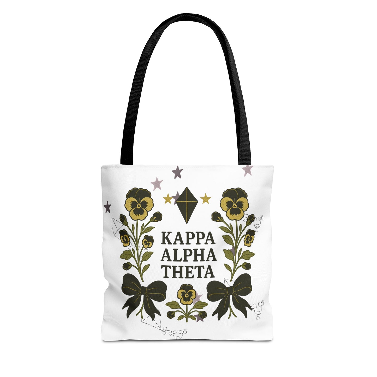 Floral Sorority Tote Bag | Kappa Alpha Theta, Eco-Friendly Bag, Gift for Sisters, College Accessory, Summer Outing Bag