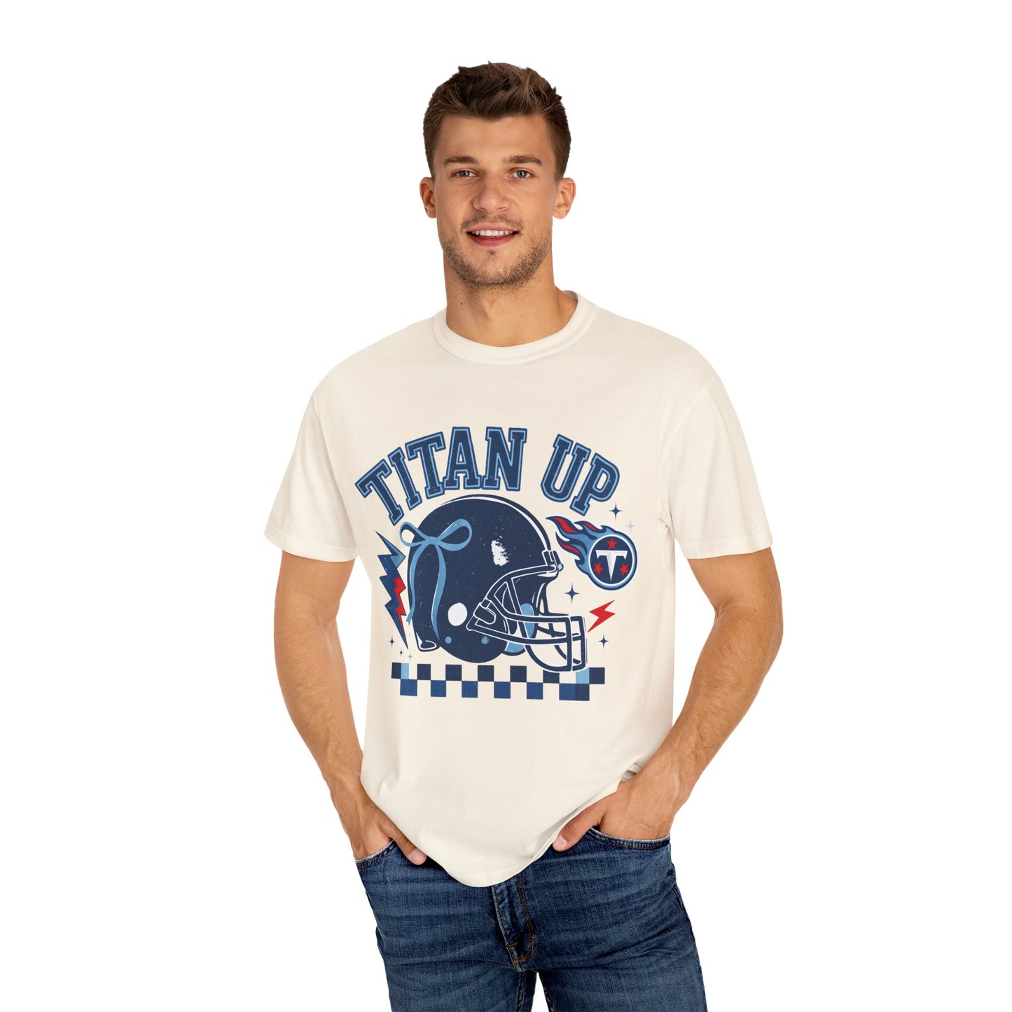 titan up tennessee Unisex Football Tee, Titan Up Shirt for Game Day, Casual Sportswear, Tailgating Apparel, Gift for Fans, Team Spirit Top