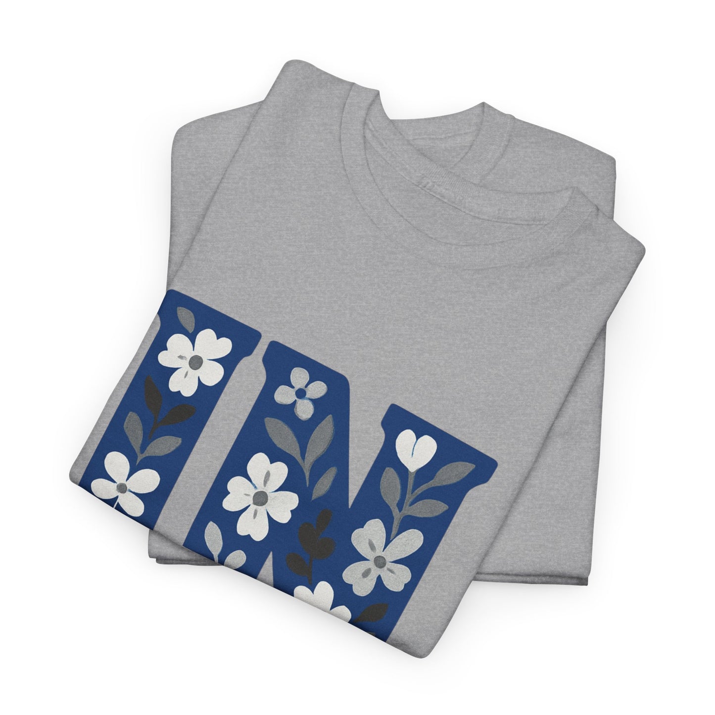 Floral Colts Tee | Unisex Heavy Cotton Tee for Sports Fans, Indiana Pride
