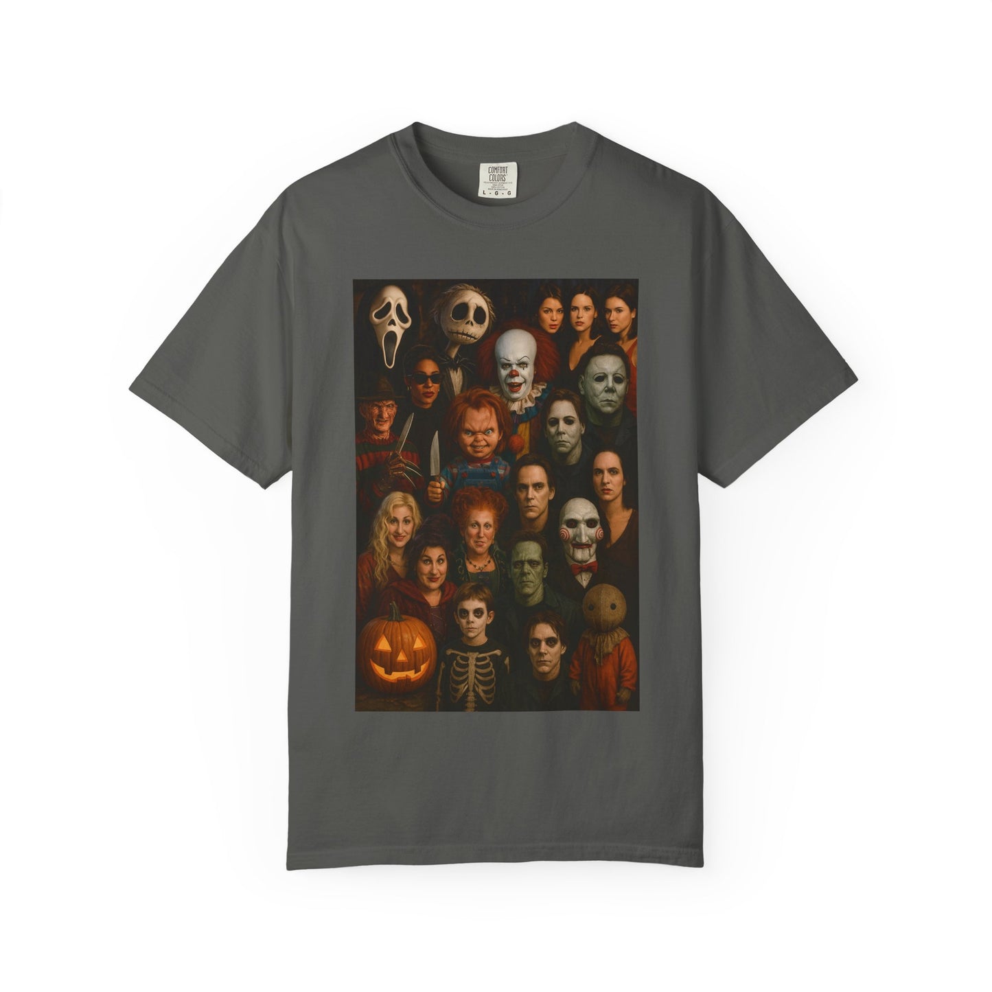 Spooky Halloween T-Shirt | Unisex Garment-Dyed Tee Featuring Iconic Horror Movie Characters, Perfect for Halloween Parties, Horror [...]