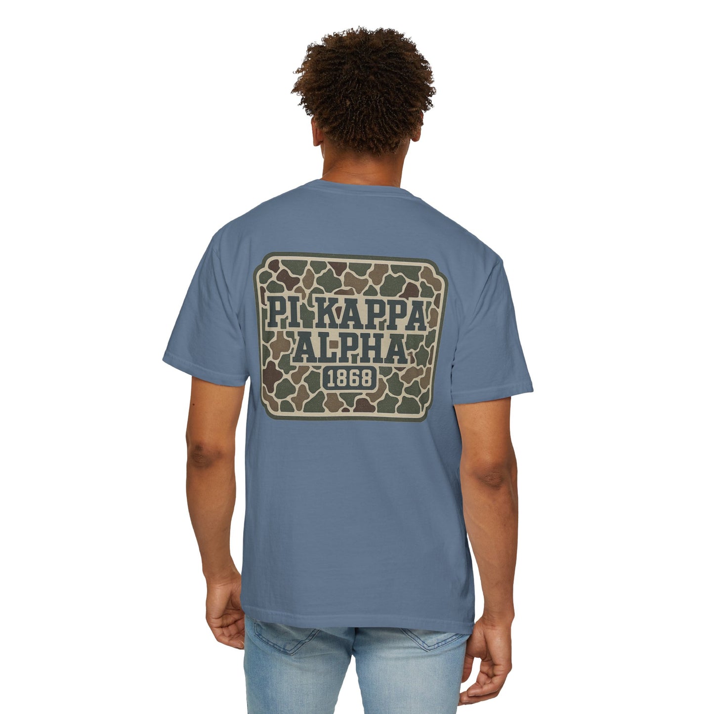 PiKappaAlpha Camouflage T-Shirt | Unisex Garment-Dyed Tee | Casual Wear, Greek Life Apparel, College Gifts, Brotherhood Shirt, Event [...]