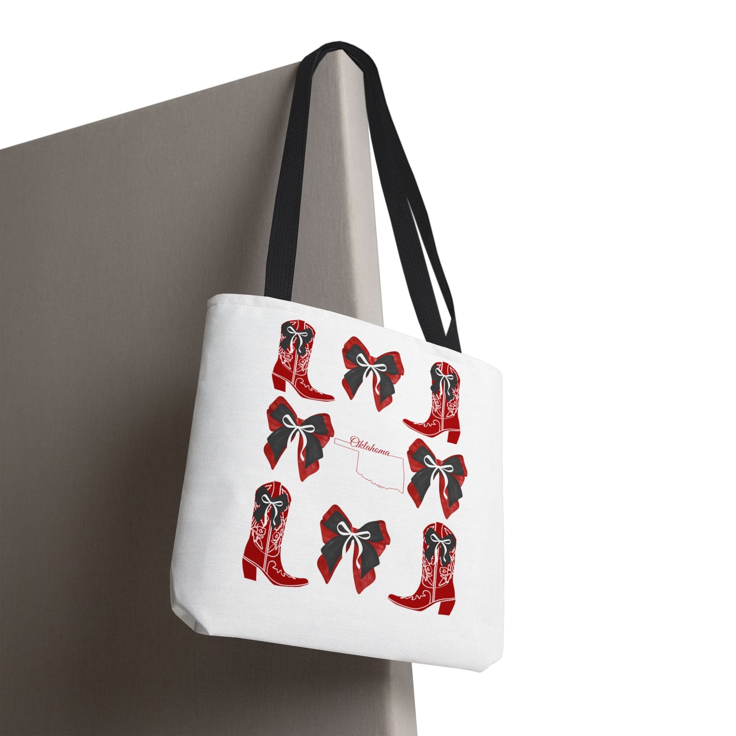 Tote Bag - Oklahoma Game Day Coquette Bow Design Fan Gift