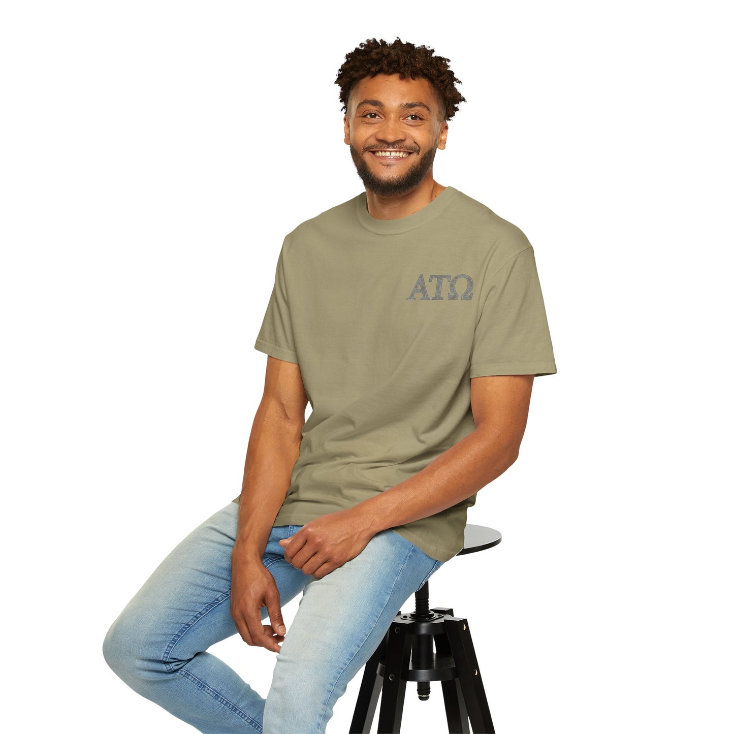AlphaTauOmega Garment-Dyed T-shirt | Unisex Casual Tee for Fraternity Events, Gifts, College Life, Brotherhood, Greek Life