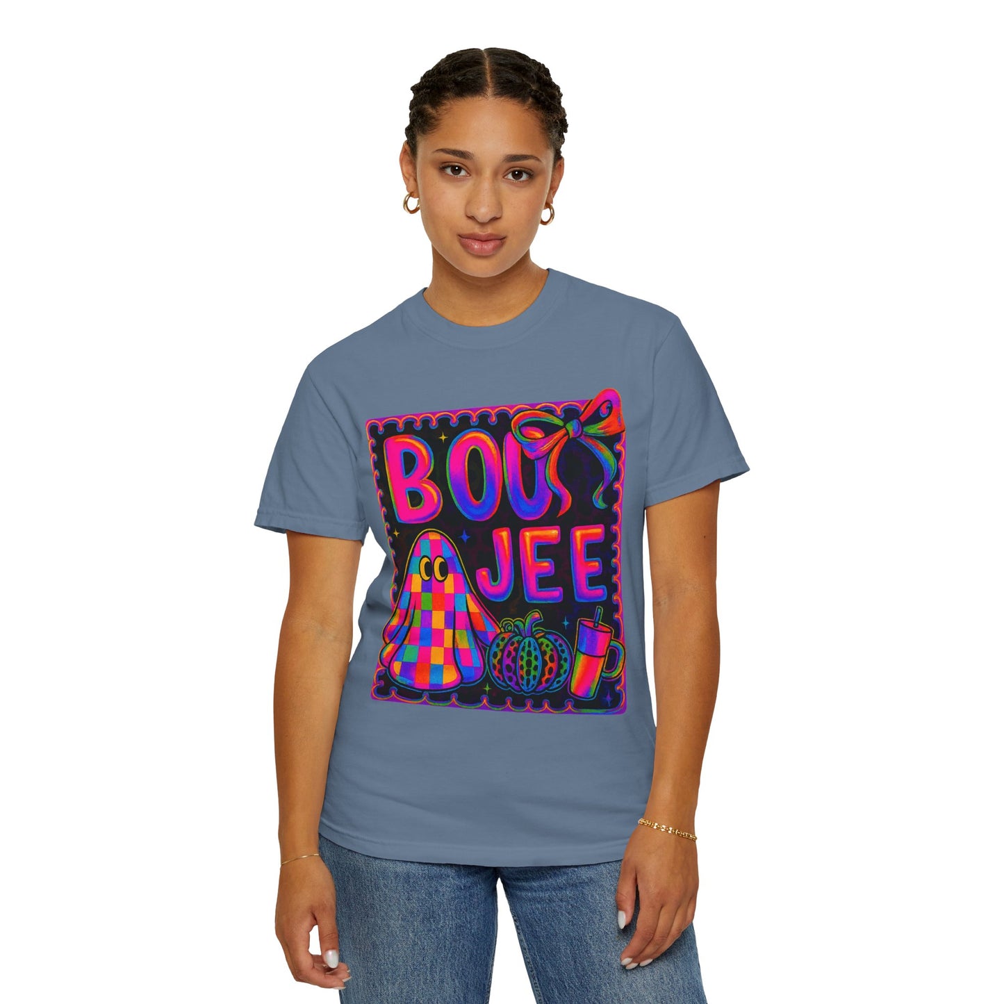 BOOJee Retro Comfort Colors, Garment-Dyed T-shirt, Colorful Graphic Tee, Unisex Streetwear, Fun Gift, Festival Fashion, Vegan Style