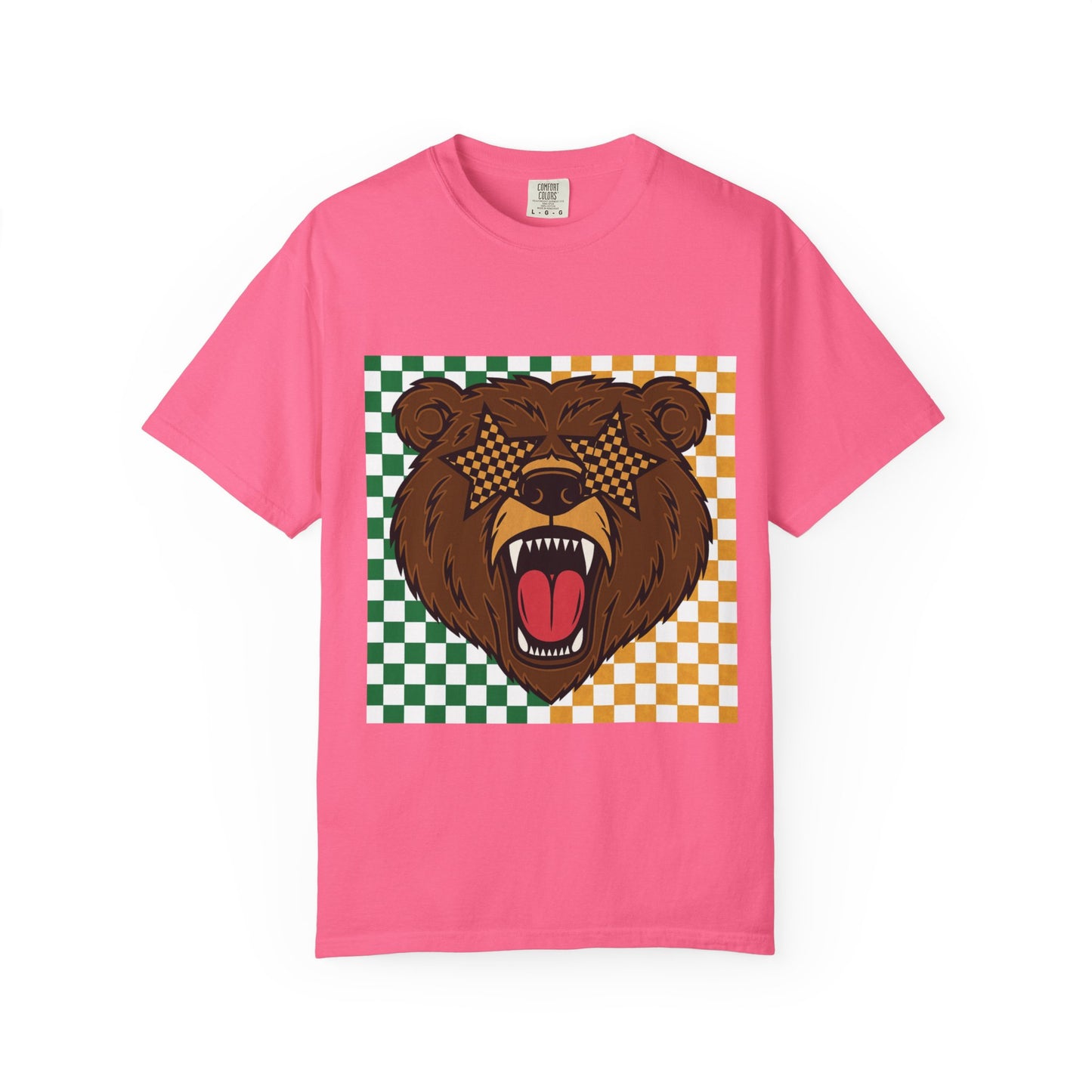 Checkered BU Bear Unisex T-shirt