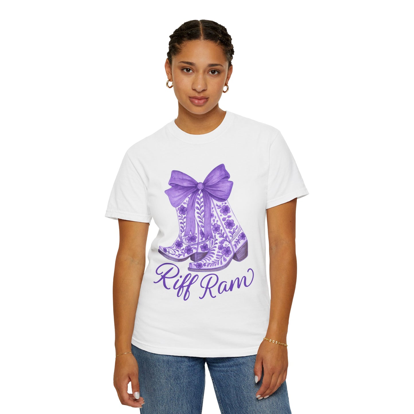 Purple Cowboy Boots T-Shirt | Western Style Tee, Festival Wear, Country Music Shirt, Gift for Horse Lovers, Casual Chic