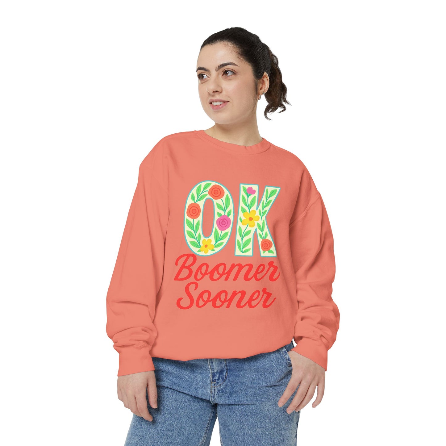 Colorful OK Boomer Sooner Unisex Sweatshirt, Casual Wear, College Apparel, Gift for Fans, Cozy Layering