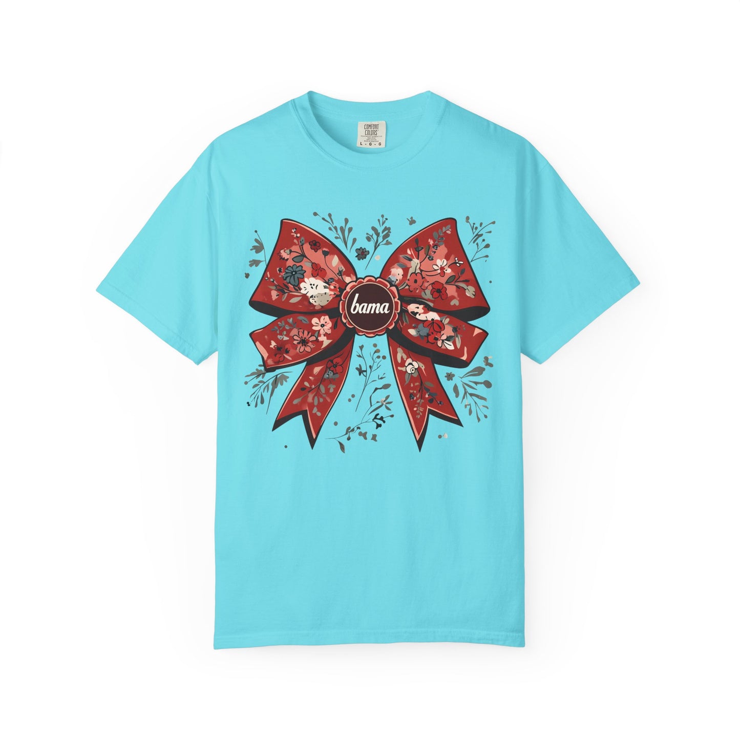 Floral Bow T-shirt - Comfort Colors - Coquette Bama Bow - Alabama Fan