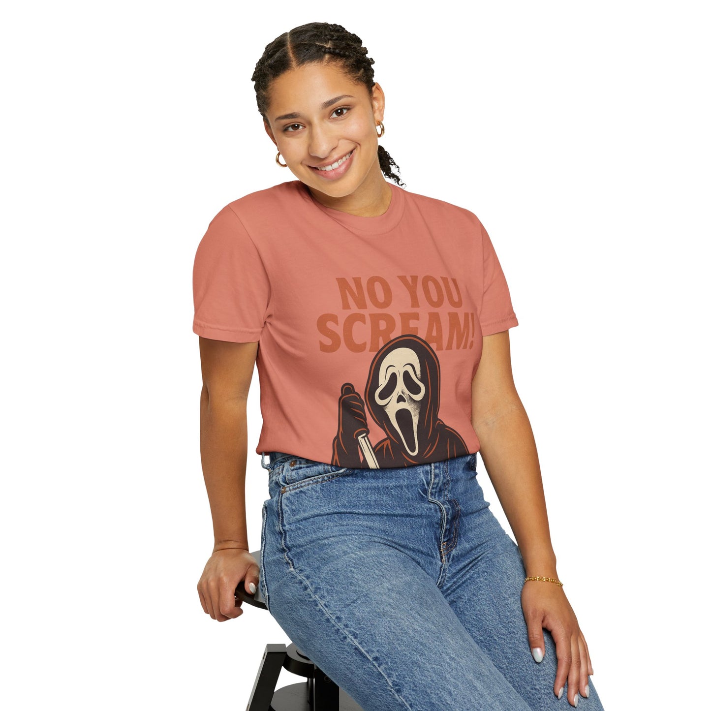 Unisex Horror-Themed T-shirt | Fun Scream Design for Halloween, Costume Parties, Movie Nights, Gift for Horror Fans