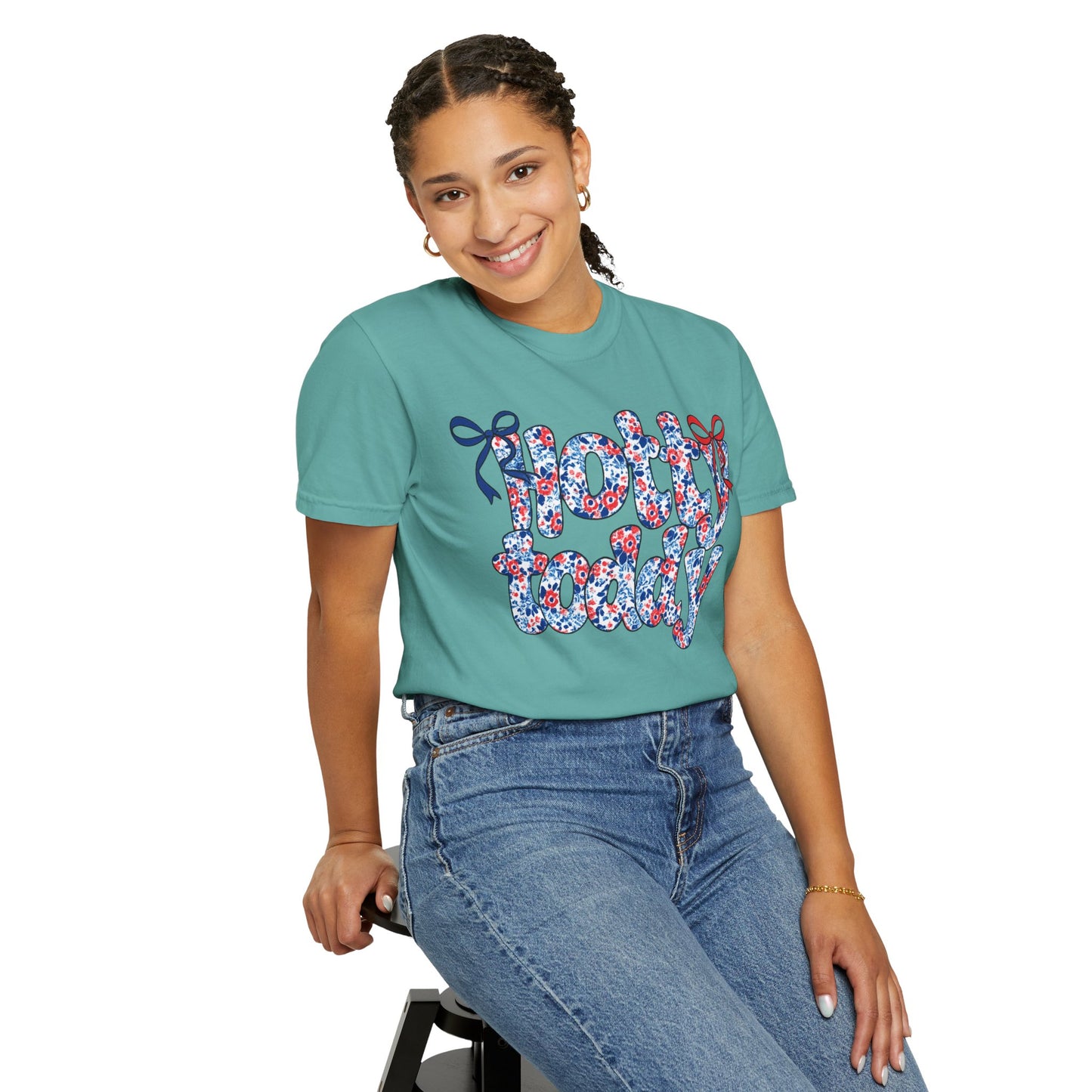 Floral Hotty Toddy Coquette Bow T-Shirt