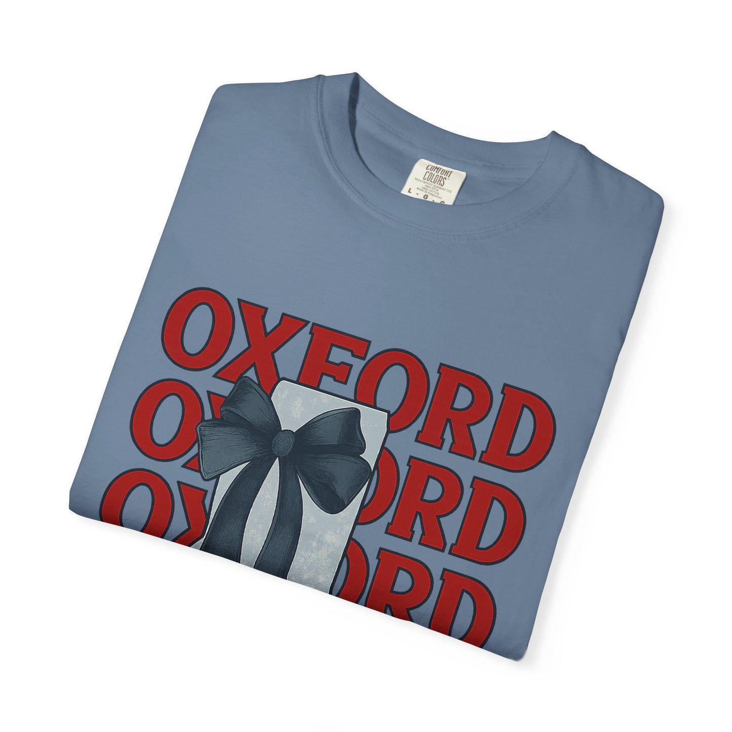 Oxford Bow Graphic Tee, Casual Unisex T-shirt, Gift for Students, College Apparel, Trendy Fashion Top, Birthday Gift