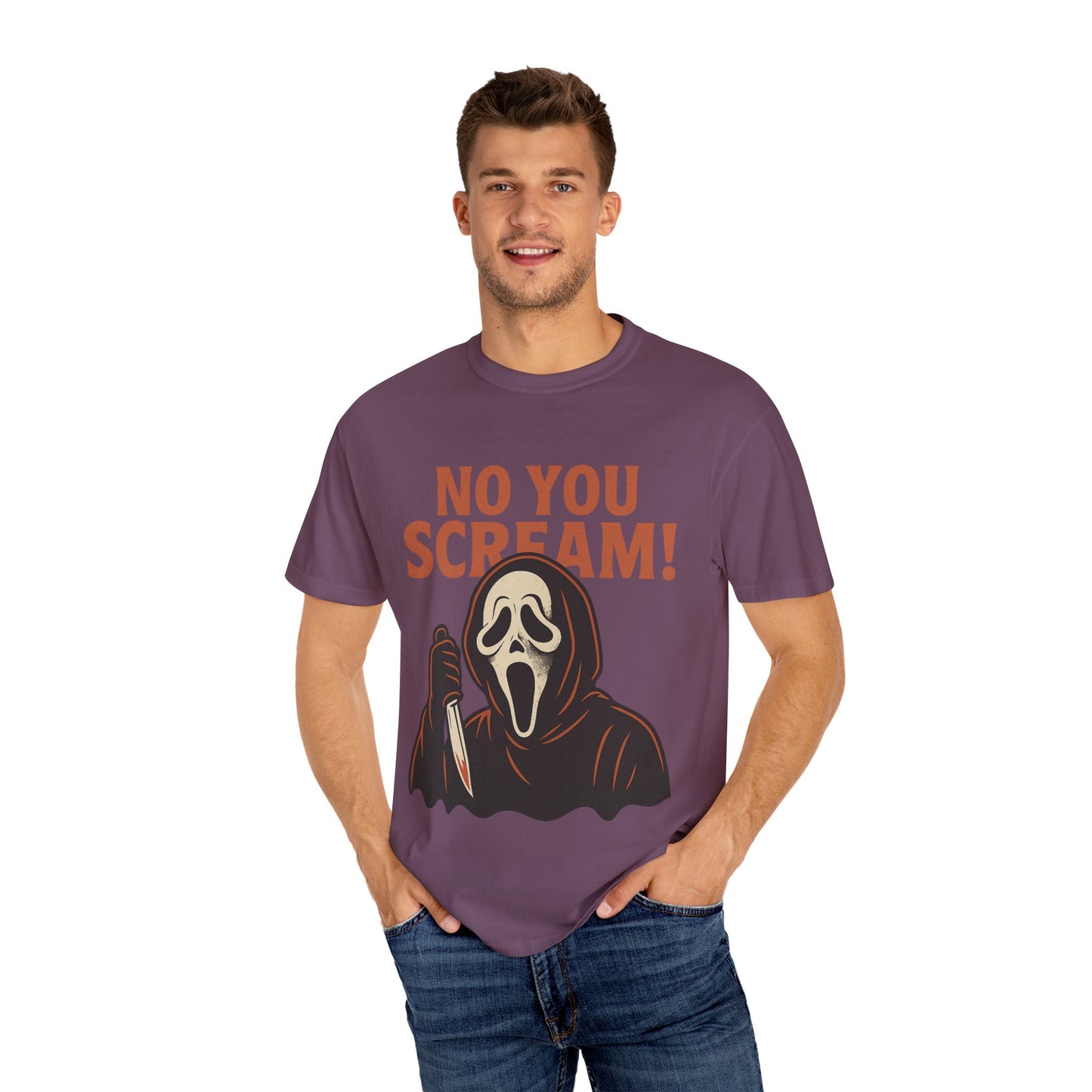 Unisex Horror-Themed T-shirt | Fun Scream Design for Halloween, Costume Parties, Movie Nights, Gift for Horror Fans