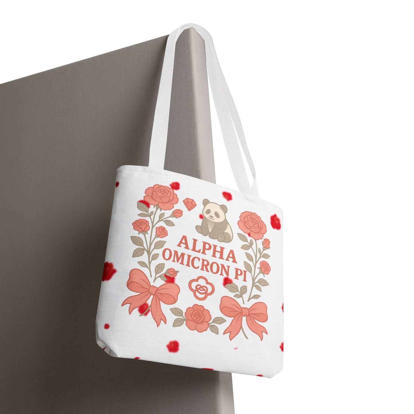 Floral Alpha Omicron Pi Tote Bag, Sorority Tote, Gift for Sisters, College Bag, Cute Everyday Tote