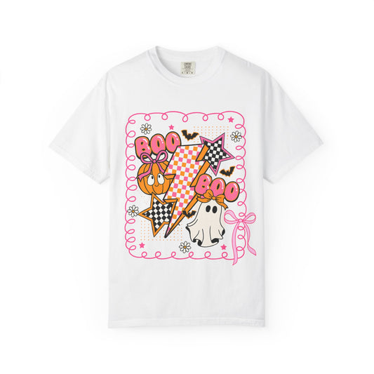Retro Design Orange & Pink Unisex Halloween T-Shirt