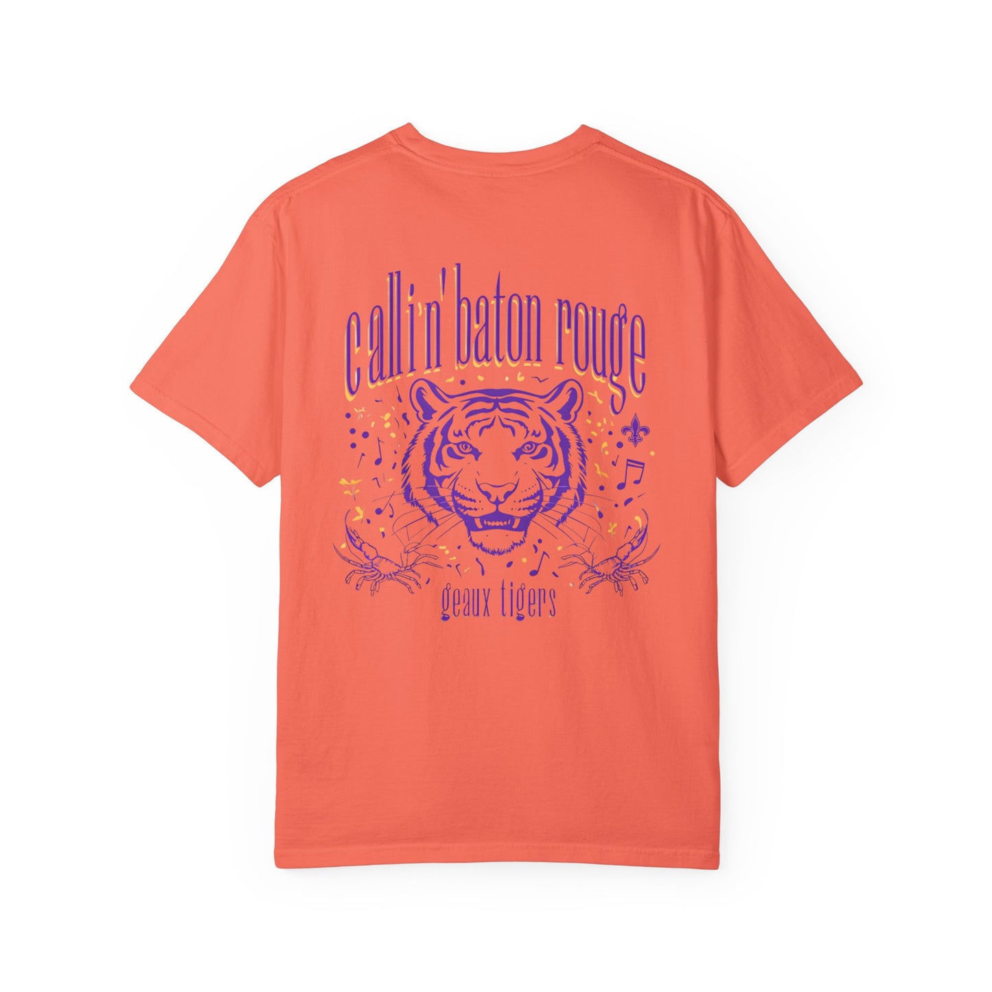 Baton Rouge Spirit T-Shirt - Unisex Garment-Dyed Tee for Game Day, College Football, Mardi Gras, Team Pride, Casual Wear