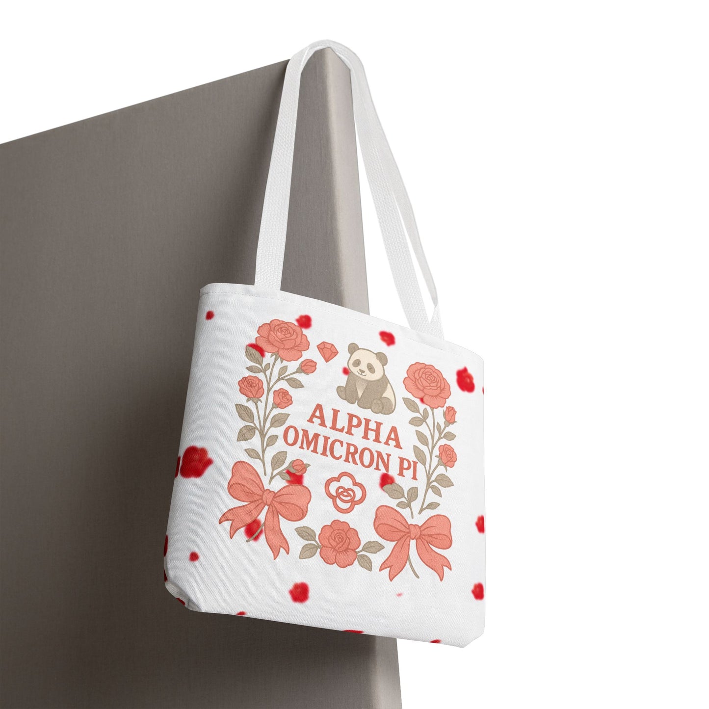 Floral Alpha Omicron Pi Tote Bag, Sorority Tote, Gift for Sisters, College Bag, Cute Everyday Tote
