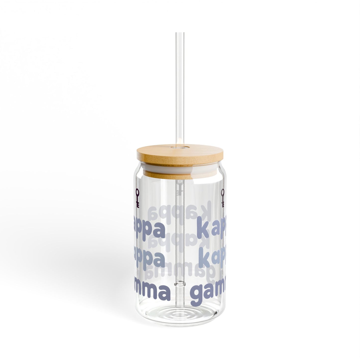 KKG Sipper Glass, Sisterhood Gift, 16oz, Bid Day Gift, Greek Life, Sorority Style