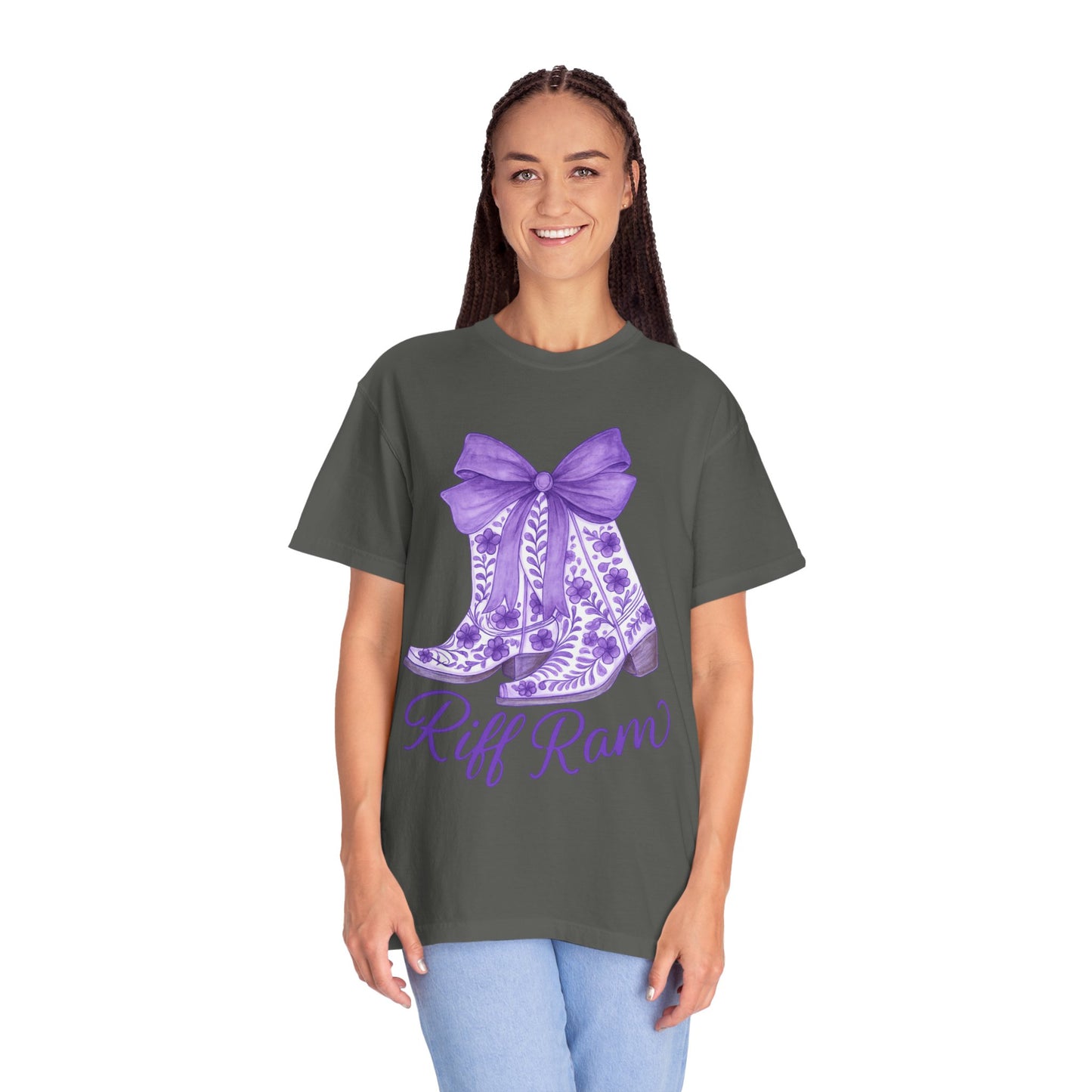 Purple Cowboy Boots T-Shirt | Western Style Tee, Festival Wear, Country Music Shirt, Gift for Horse Lovers, Casual Chic