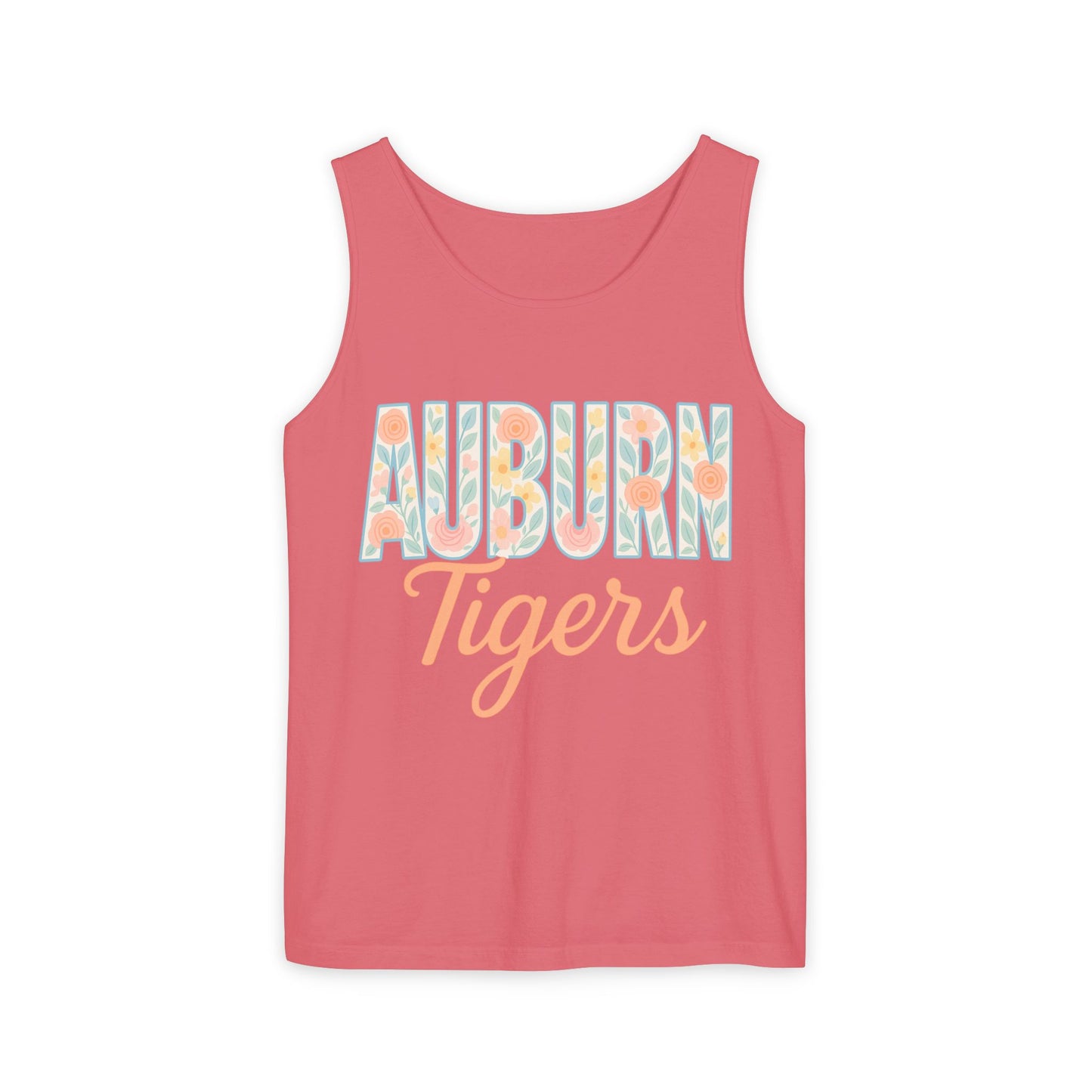 Auburn Tigers Garment-Dyed Tank Top, Summer Fashion, Sports Apparel, College Gear, Gifts for Students, Comfort Colors
