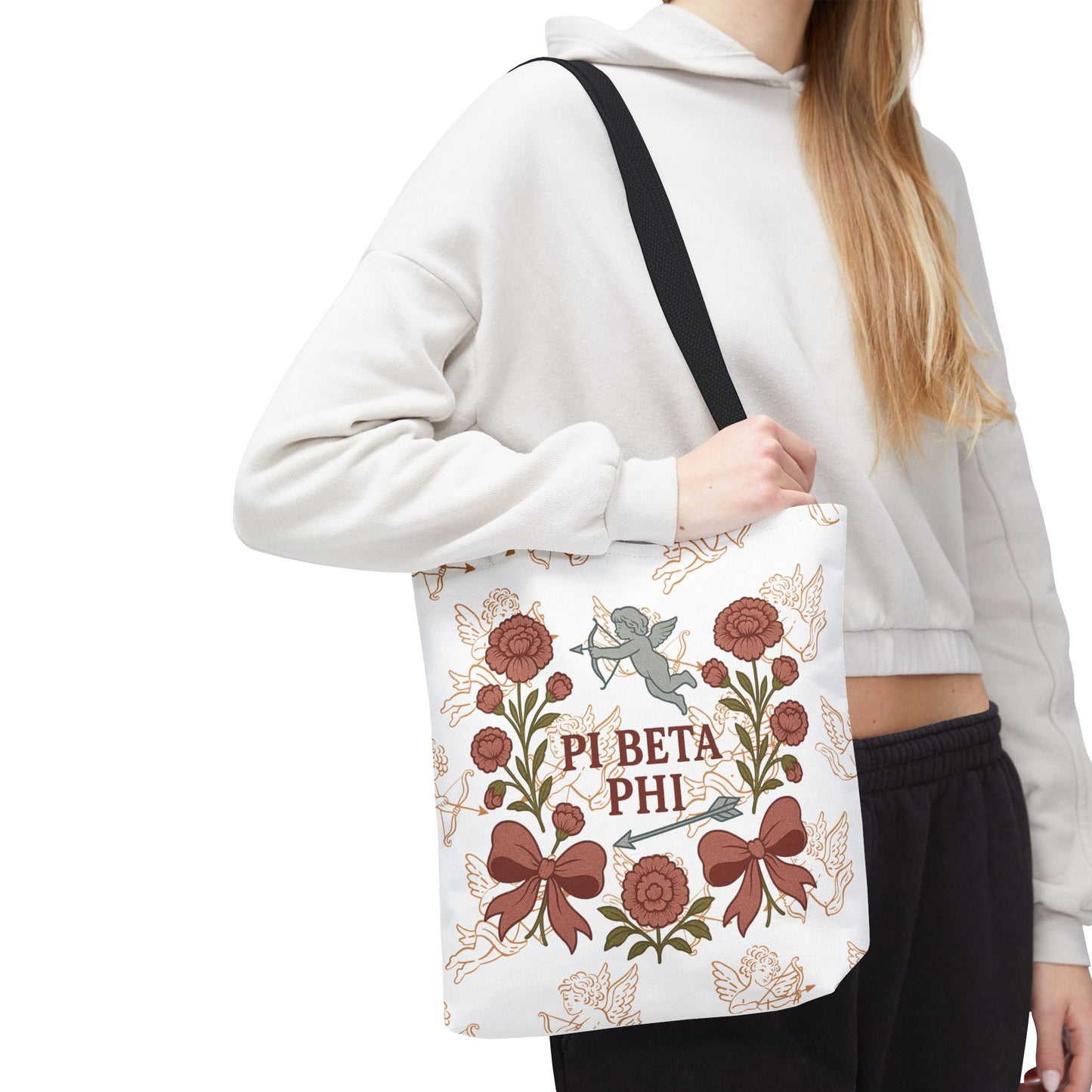 Floral Pi Phi Sorority Tote Bag