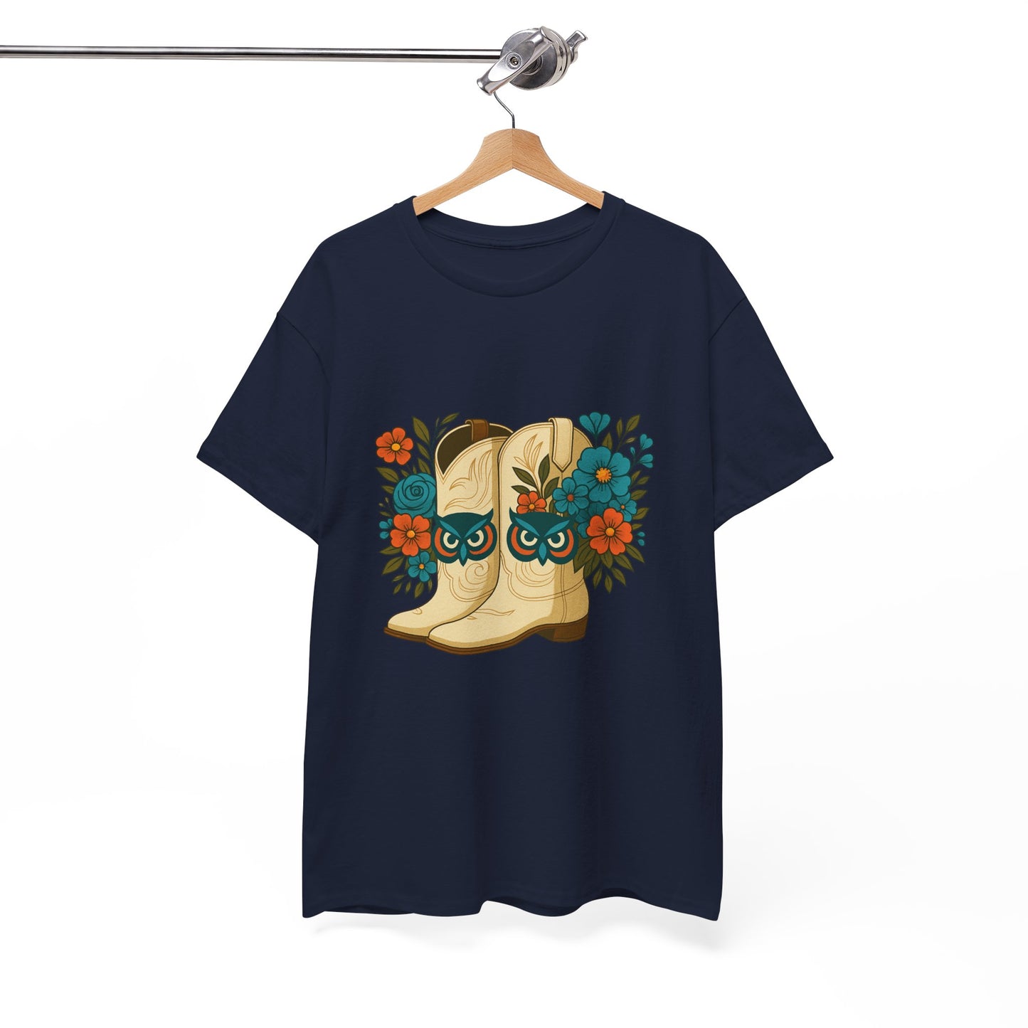 Floral Cowboy Boots Tee, Perfect for Country Music Lovers, Western Style Gift, Casual Outfit, Boho Fashion, Farmhouse Decor