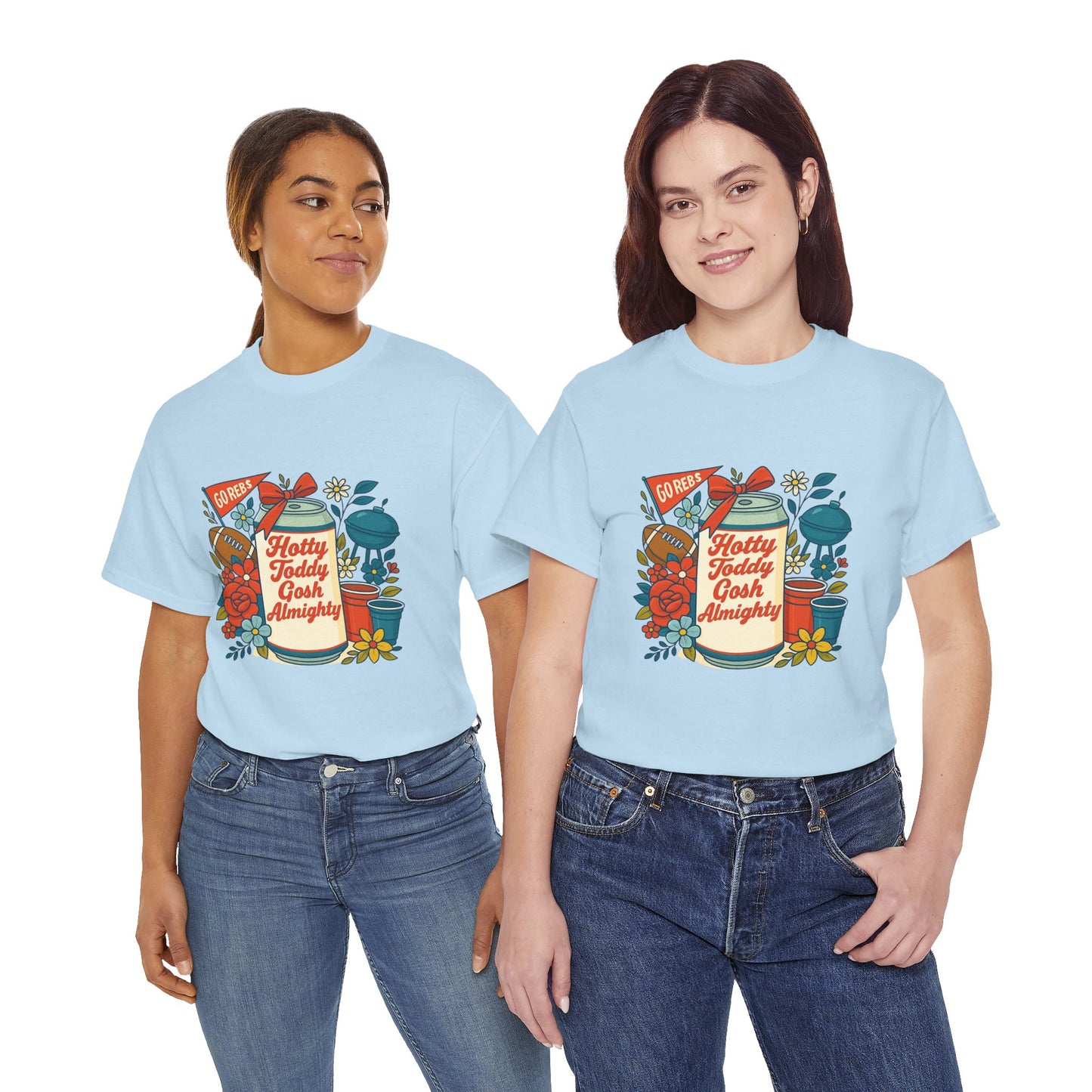 Hotty Toddy Heavy Cotton Tee - Unisex Graphic T-Shirt, Casual Wear, College Apparel, Gift for Students, Spring Break Fashion