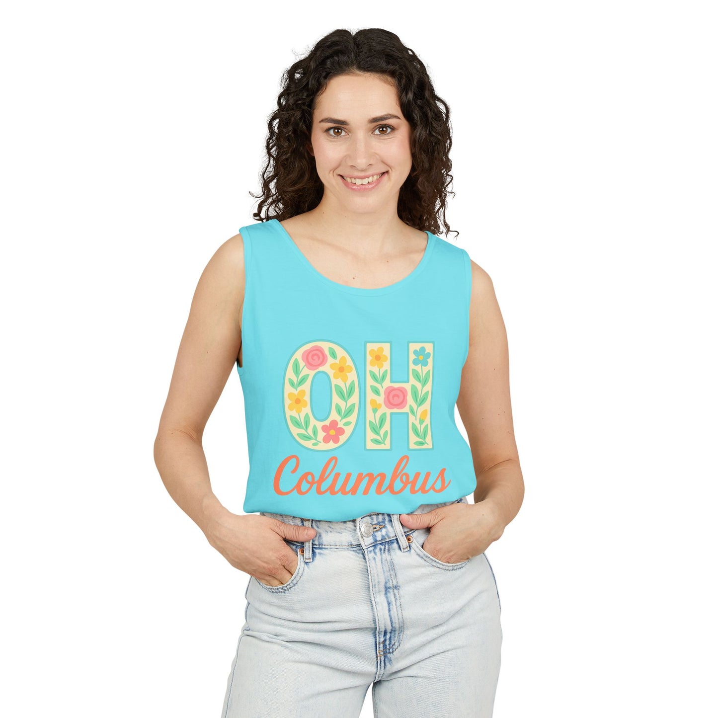 Ohio Spirit Unisex Garment-Dyed Tank Top, College Sports, Casual Wear, Gift for Graduates, Team Pride, Comfort Colors, Graduation Gift, Go Bucks