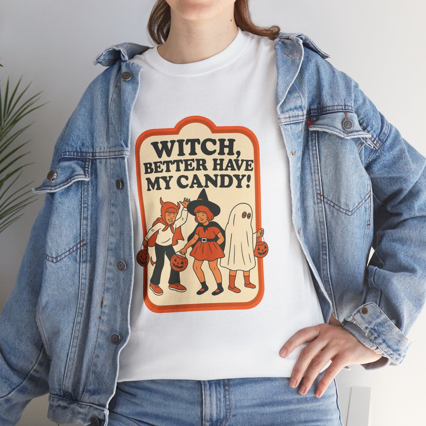 Halloween Witch Candy Tee - Unisex Cotton Shirt