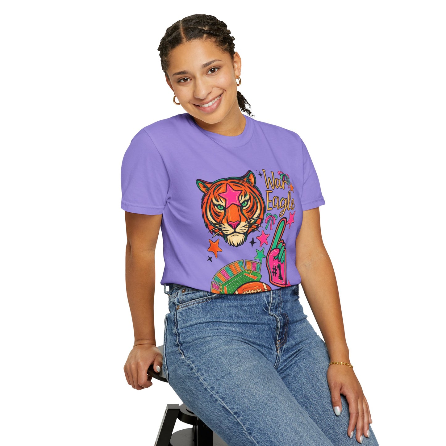 Vintage Preppy Tiger Football Game Day Unisex T-shirt
