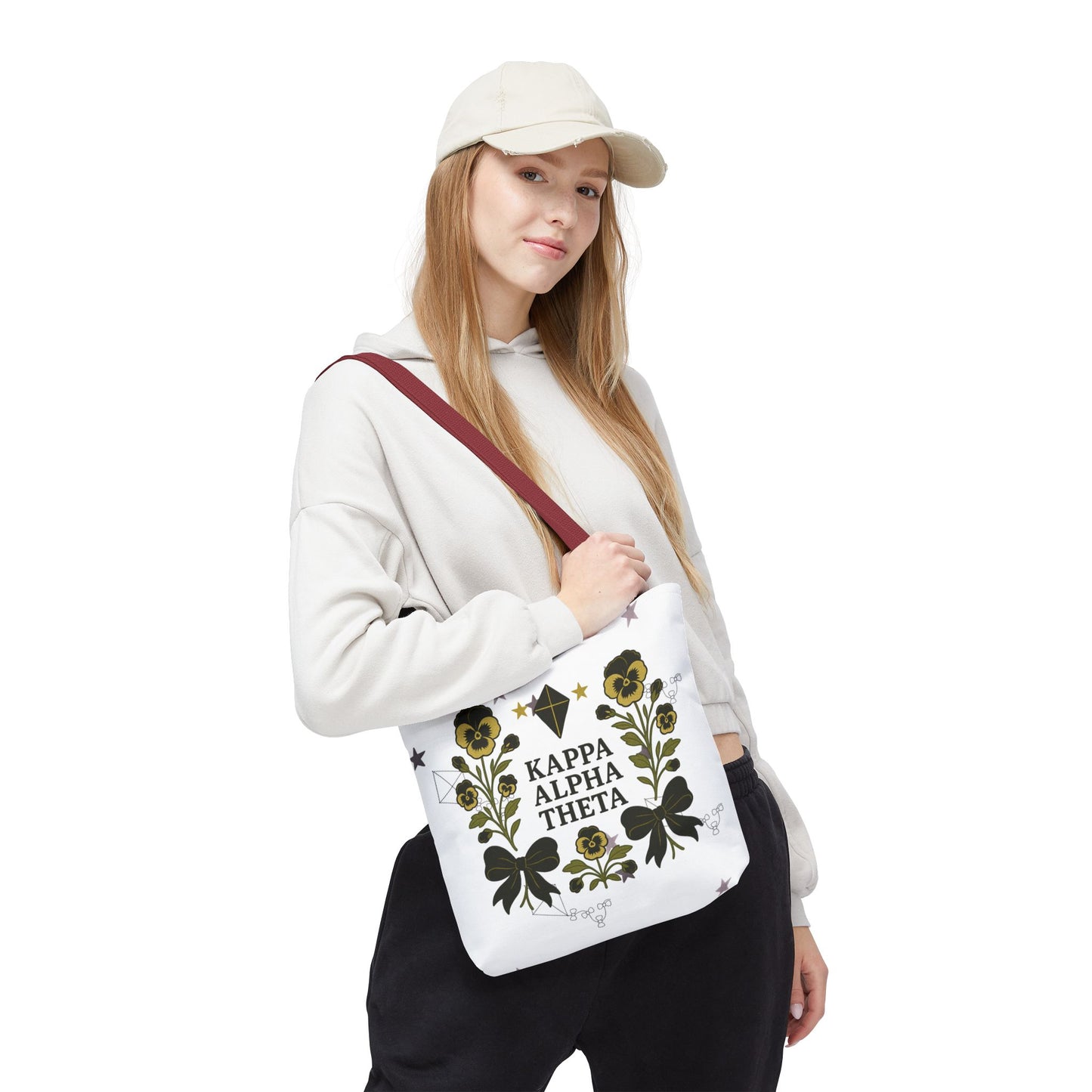 Floral Sorority Tote Bag | Kappa Alpha Theta, Eco-Friendly Bag, Gift for Sisters, College Accessory, Summer Outing Bag