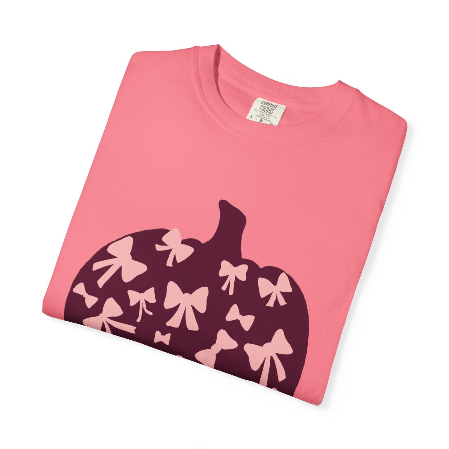 Pumpkin Bow Graphic Tee | Unisex Fall T-Shirt, Halloween Top, Cute Autumn Shirt, Gift for Her, Festival Wear