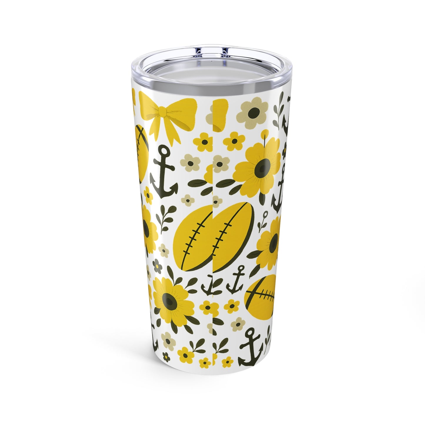 Floral Anchor Tumbler, Floral Anchor Tumbler - 20oz Insulated Drinkware for Summer, Vandy Game Day, Vanderbilt Tn Gift, Nashville Tennessee Gift, Anchor Down