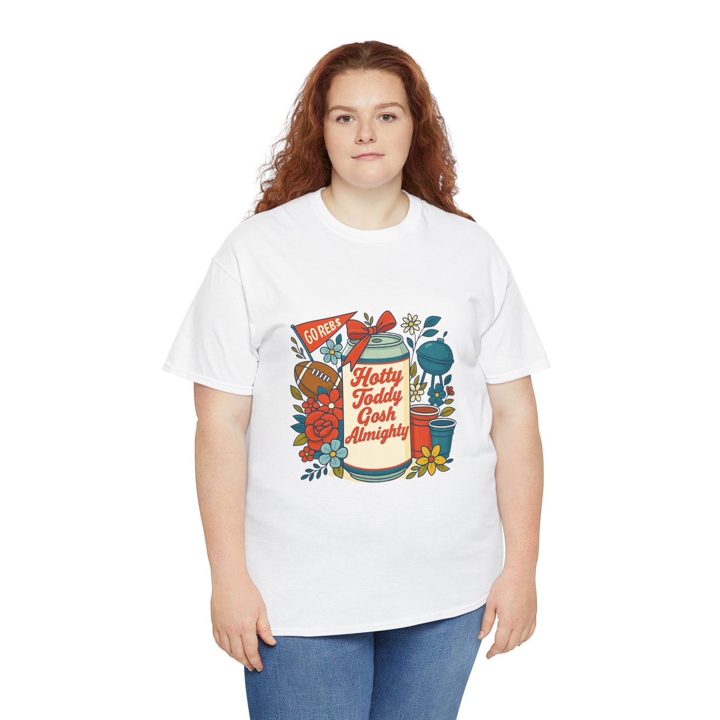 Hotty Toddy Heavy Cotton Tee - Unisex Graphic T-Shirt, Casual Wear, College Apparel, Gift for Students, Spring Break Fashion