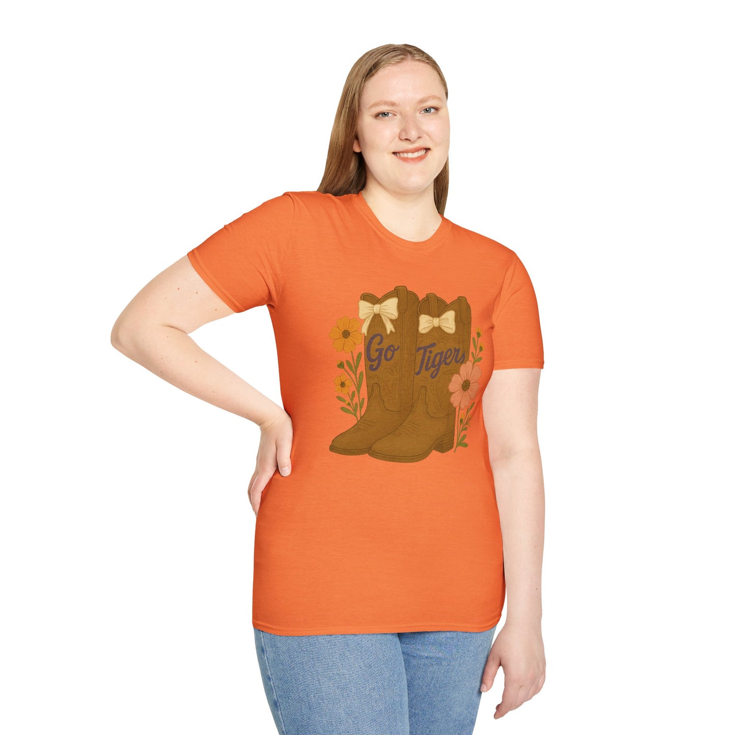 SC Tigers Country Boots Unisex T-Shirt | Cute Southern Style Tee, Go Tiger Shirt, Perfect for Game Day, Clemson Game Day, Graduation Gift, College Student Gift